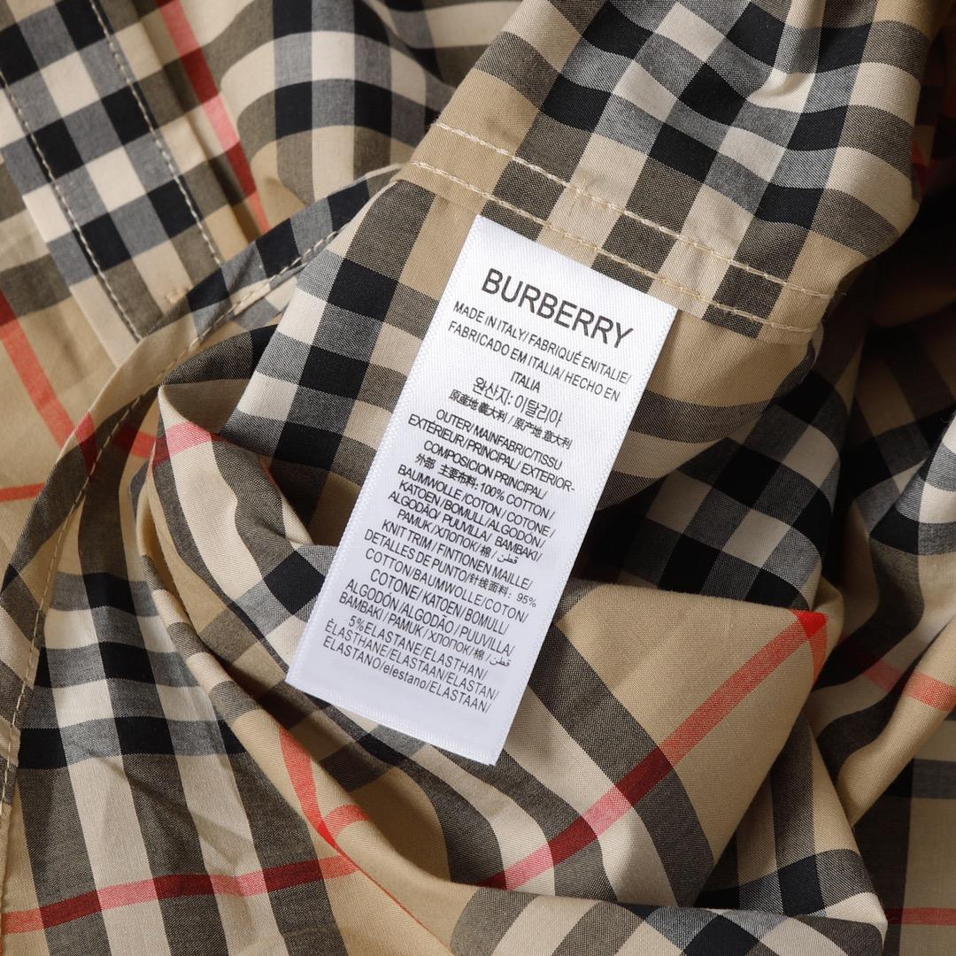 Burberry  Check Stretch Cotton Shirt - DesignerGu