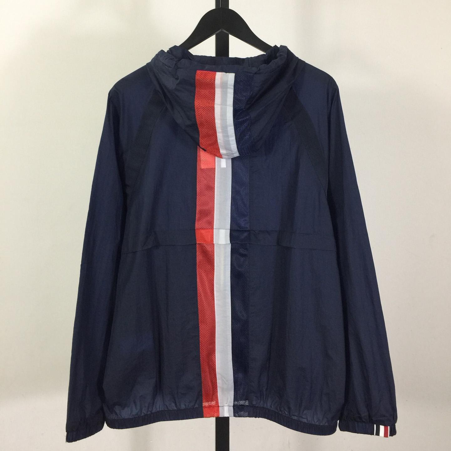 Thom Browne Back Bar Three-Color Sunscreen Long Sleeve Jacket - DesignerGu
