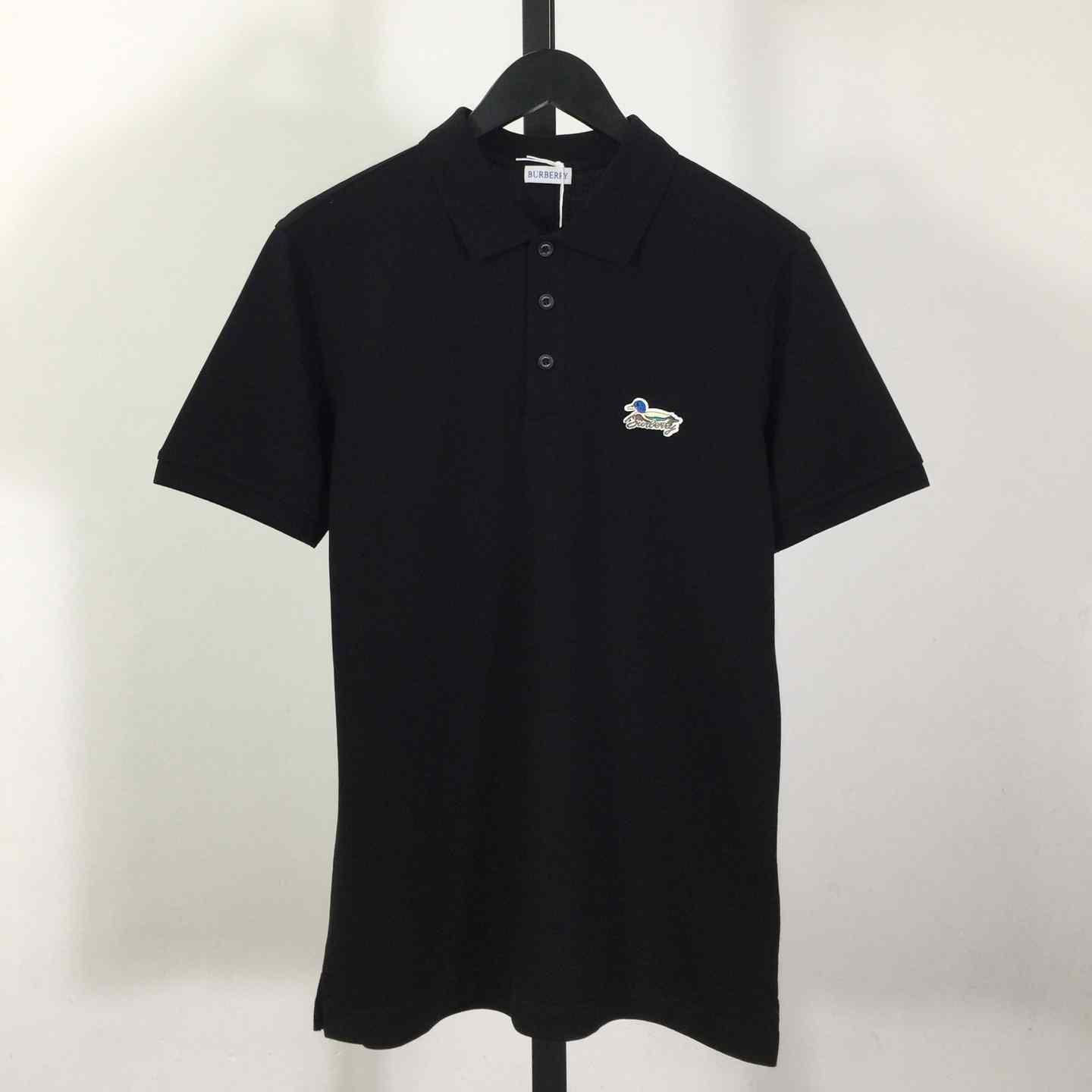 Cotton Polo Shirt In Black - DesignerGu