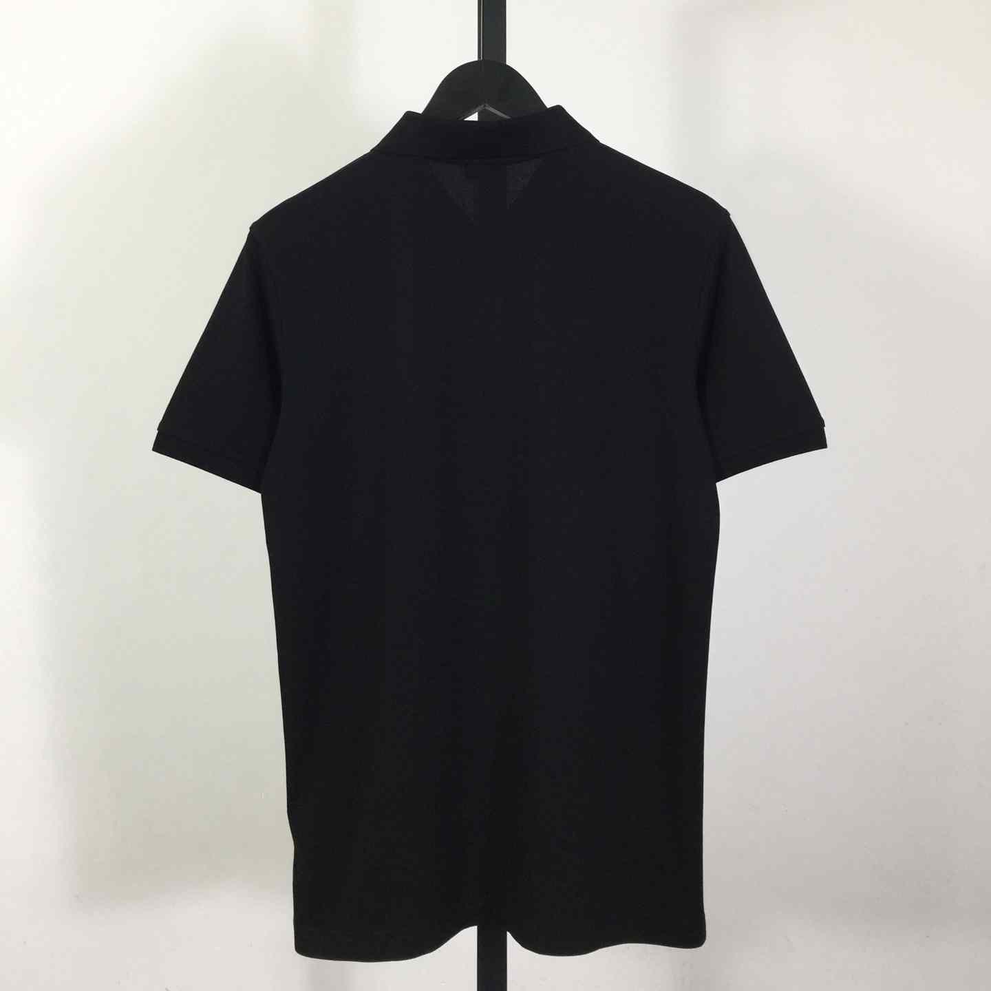 Cotton Polo Shirt In Black - DesignerGu