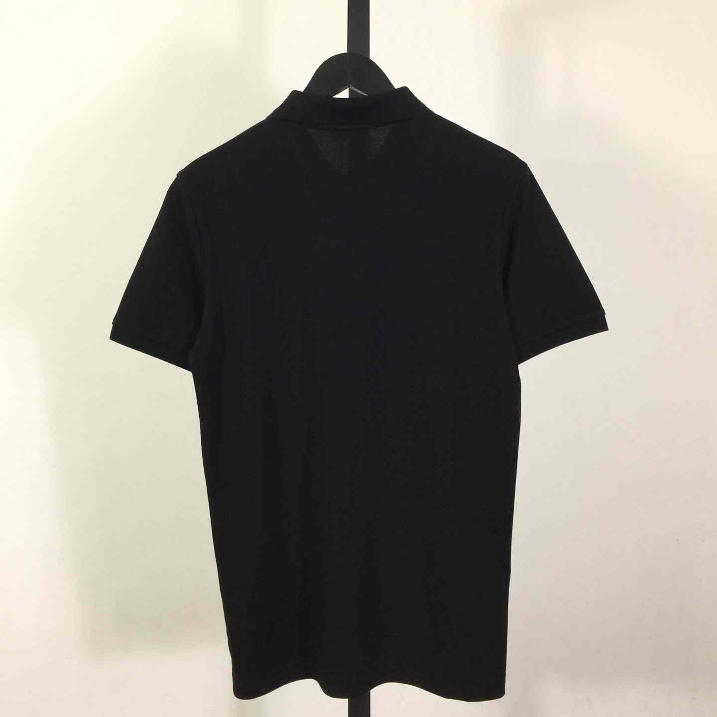 Cotton Polo Shirt In Black - DesignerGu