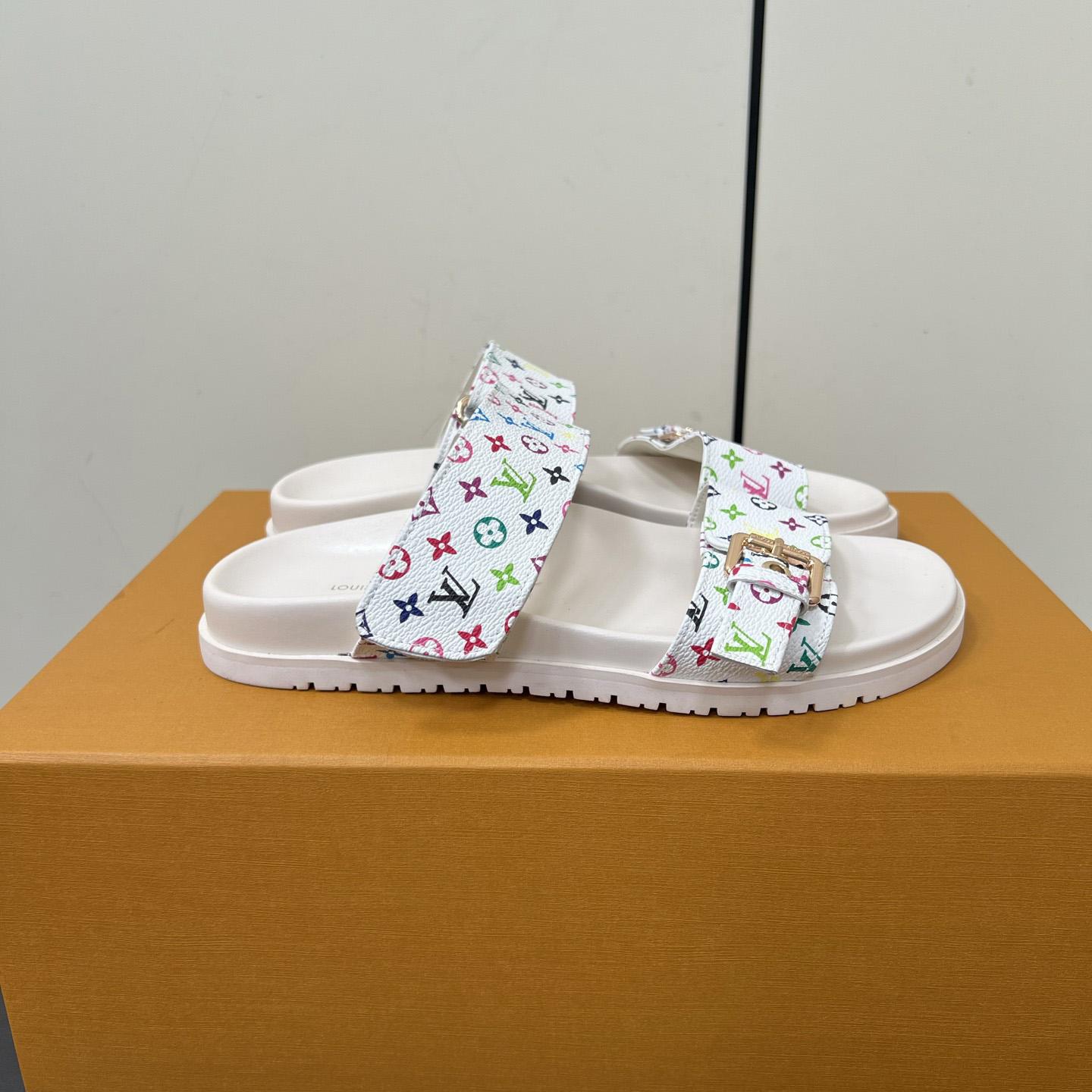 Louis Vuitton LV x TM Bom Dia Flat Comfort Mule   1AGXTV - DesignerGu