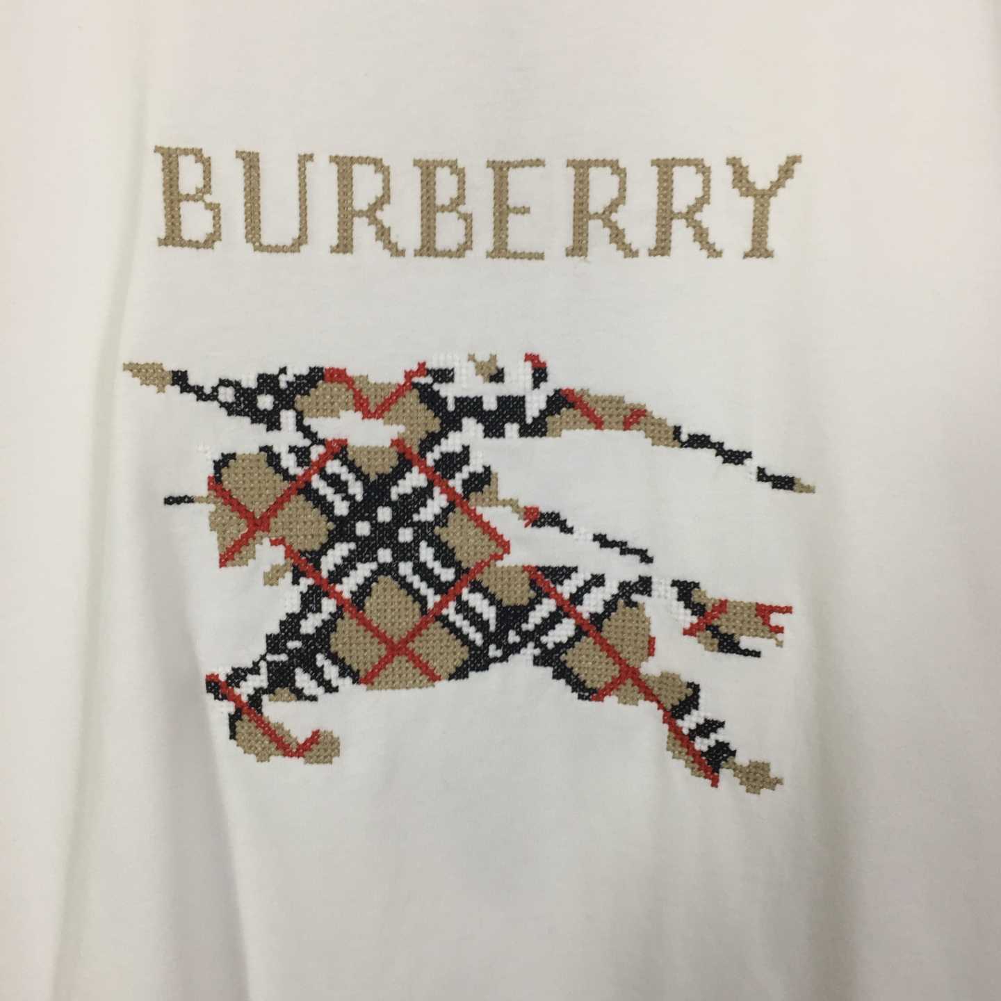 Burberry Cross Stitch EKD​ Cotton T-shirt - DesignerGu
