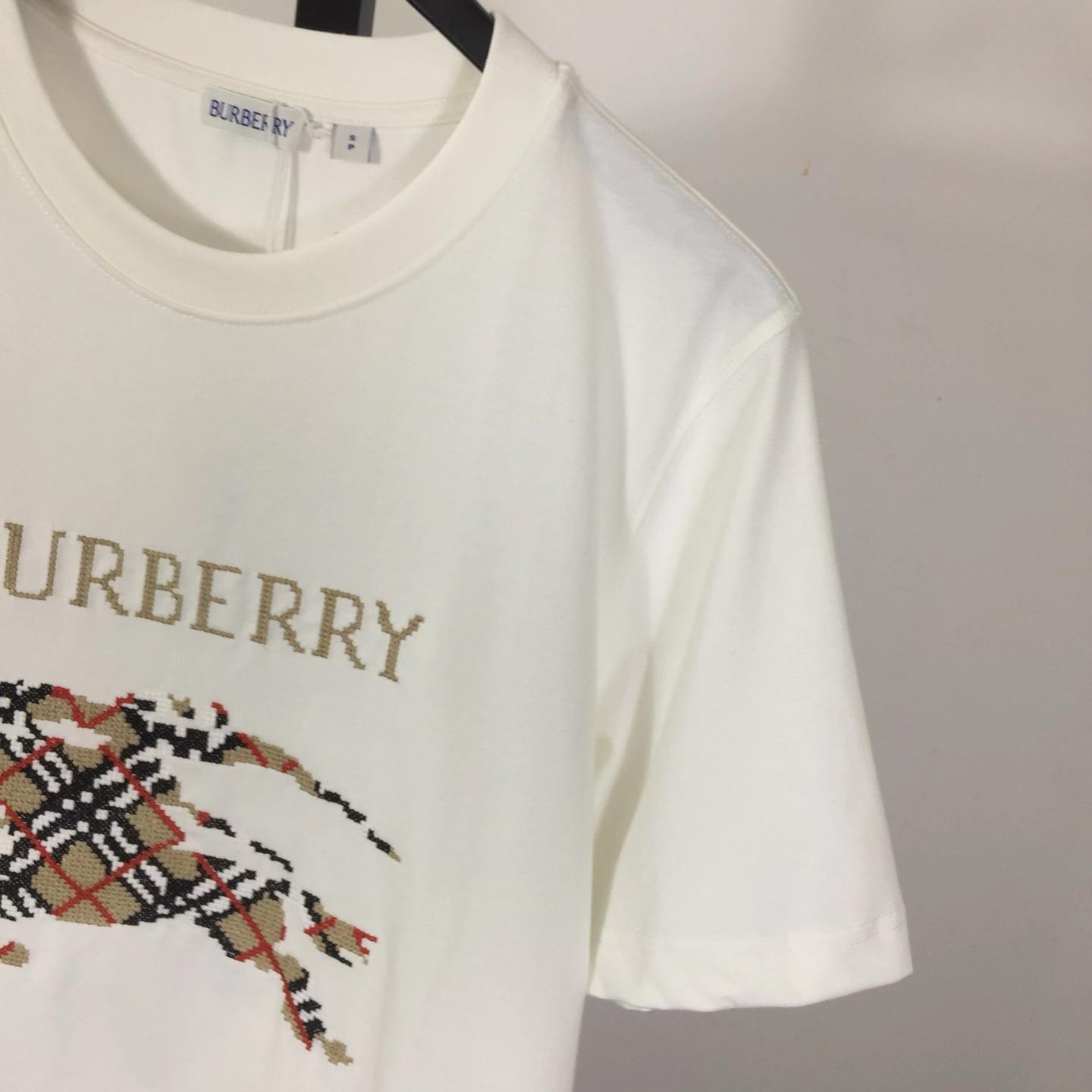 Burberry Cross Stitch EKD​ Cotton T-shirt - DesignerGu