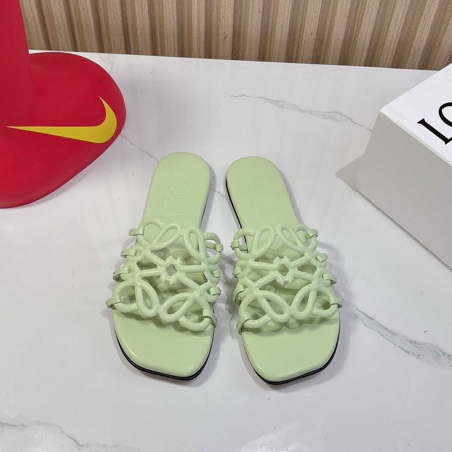 Loewe Petal Anagram Slide In Soft Calfskin - DesignerGu