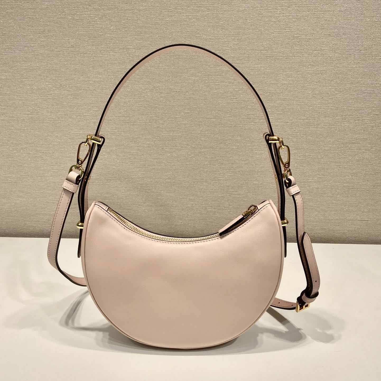 Prada Arqué Small Leather Shoulder Bag - 
