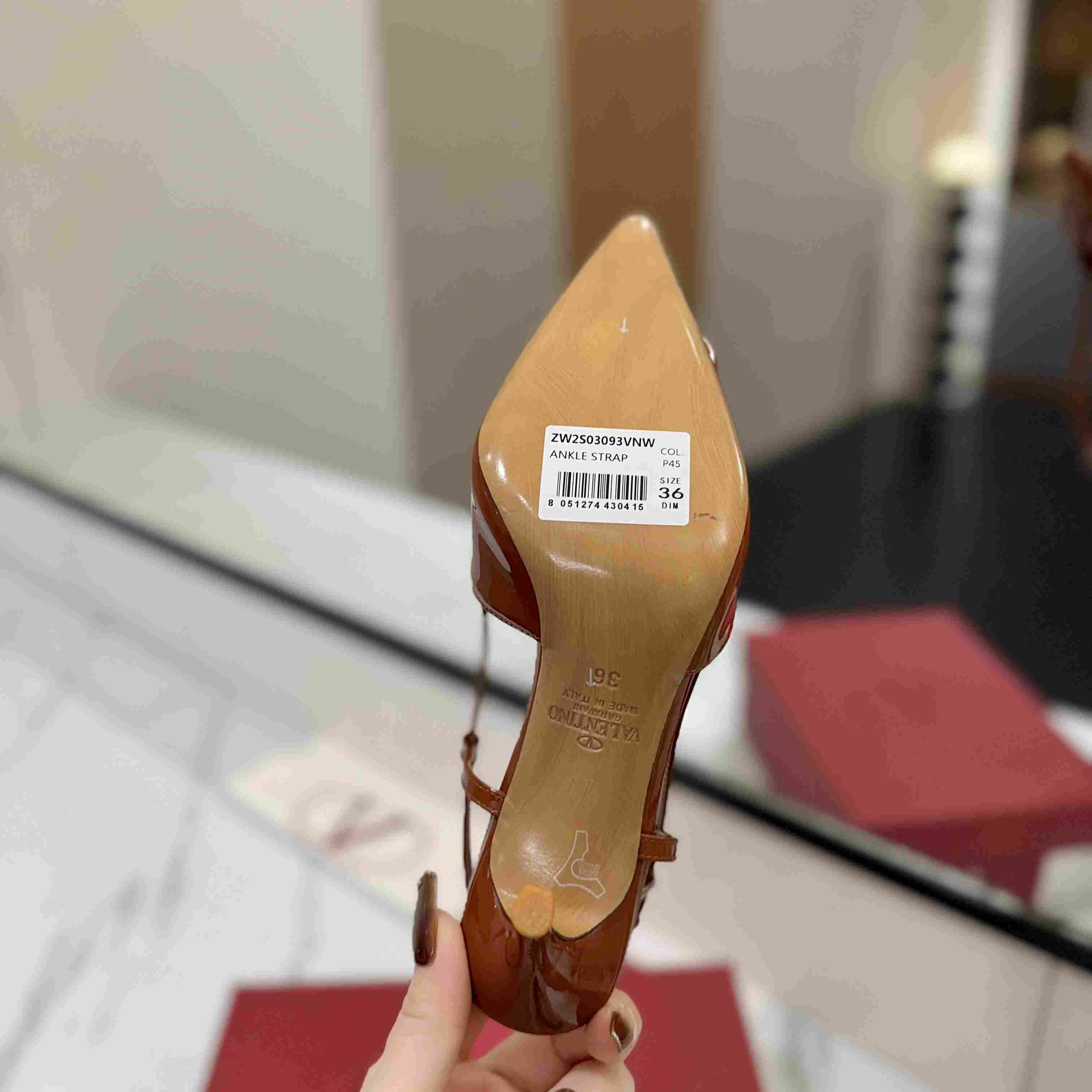 Vlogo Signature Patent Leather Slingback Pump 80mm - DesignerGu