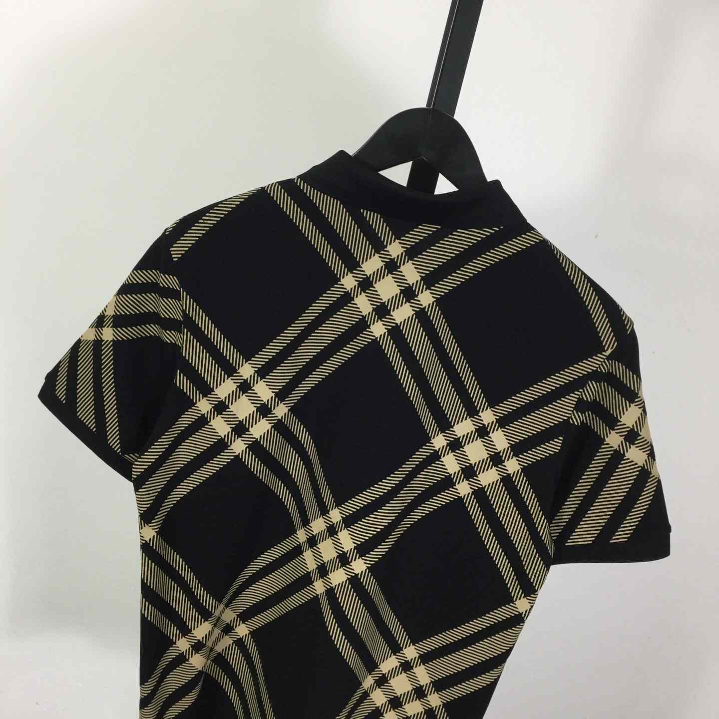 Cotton Check Polo Shirt - DesignerGu
