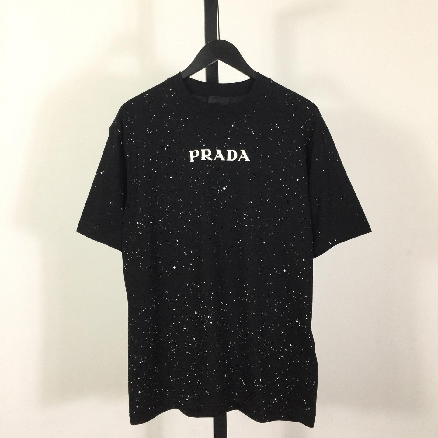 Prada Logo Cotton T-shirt - DesignerGu