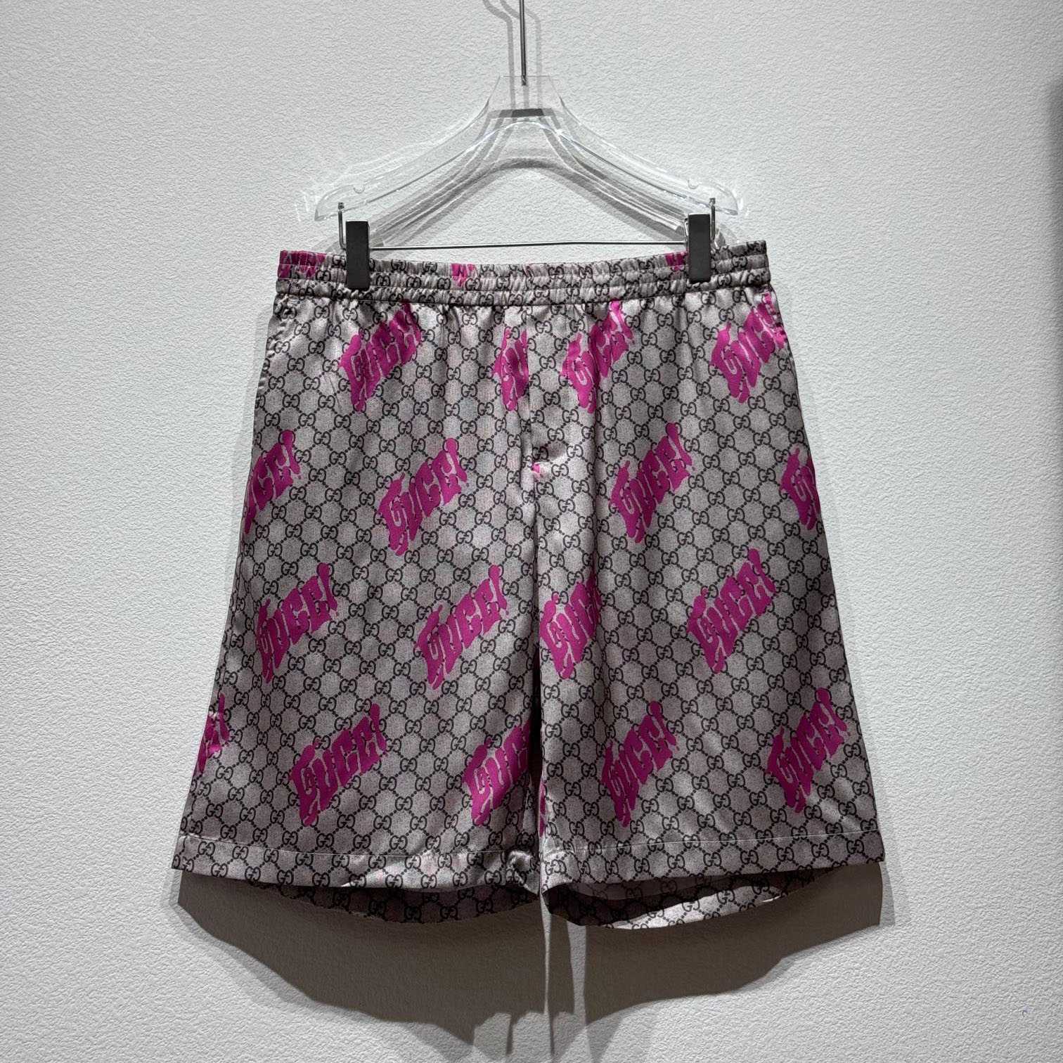 Gucci Printed Silk Twill Shorts - DesignerGu