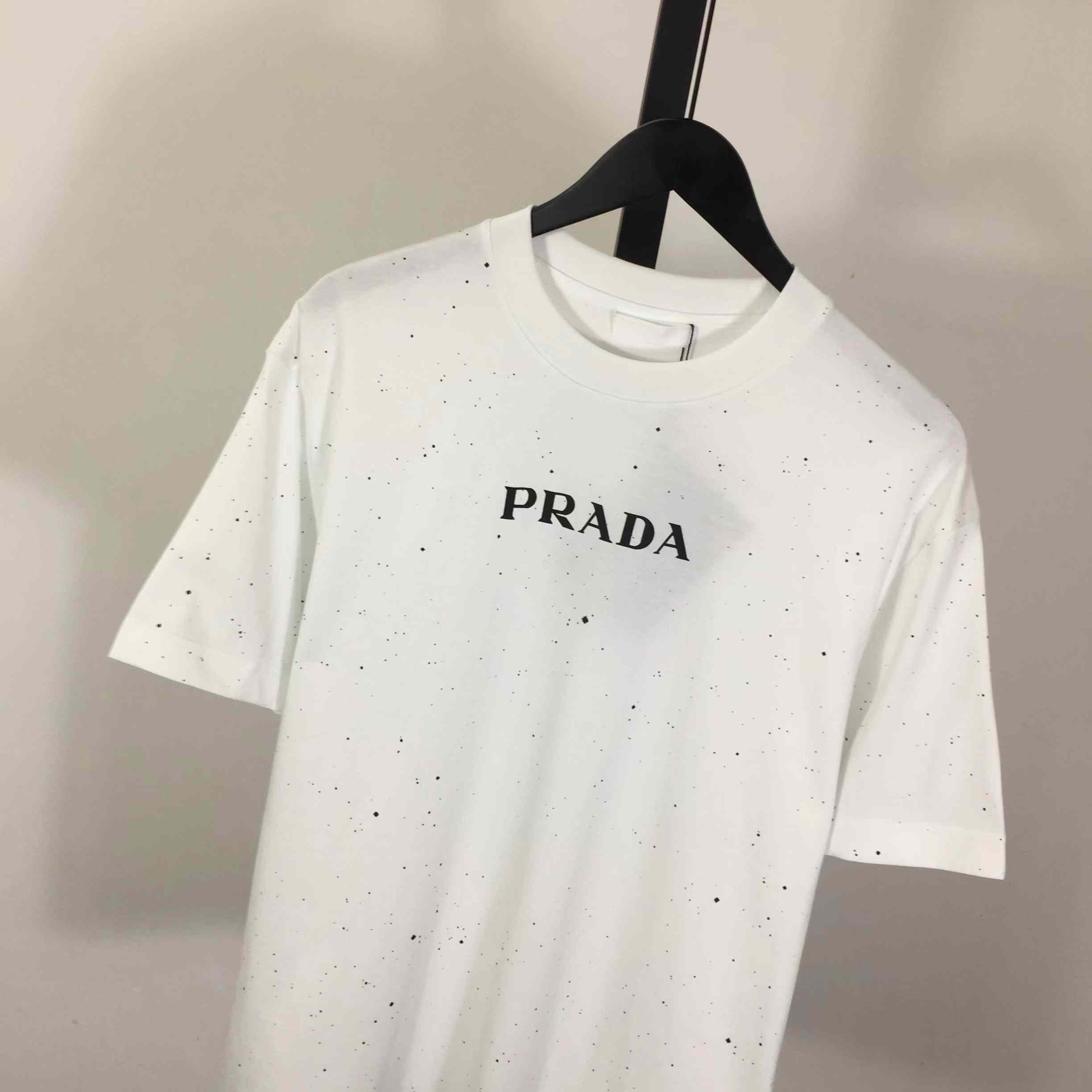 Prada Logo Cotton T-shirt - DesignerGu