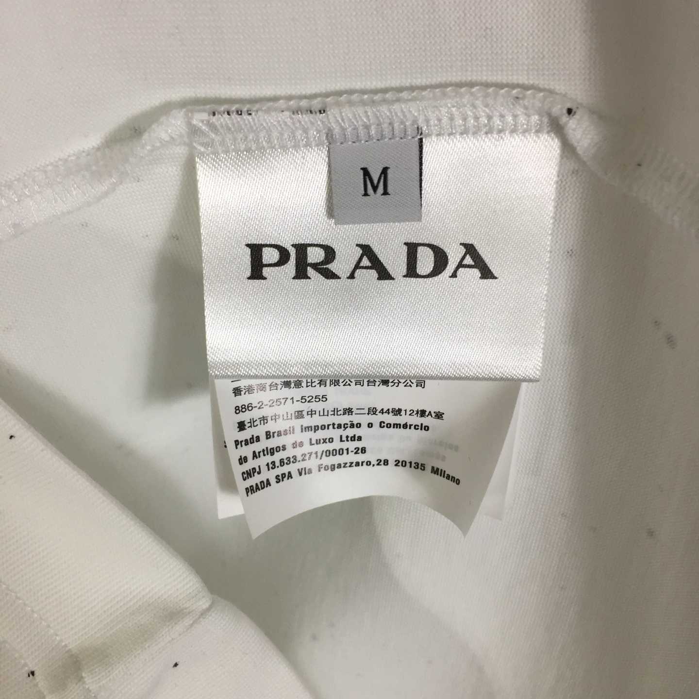 Prada Logo Cotton T-shirt - DesignerGu