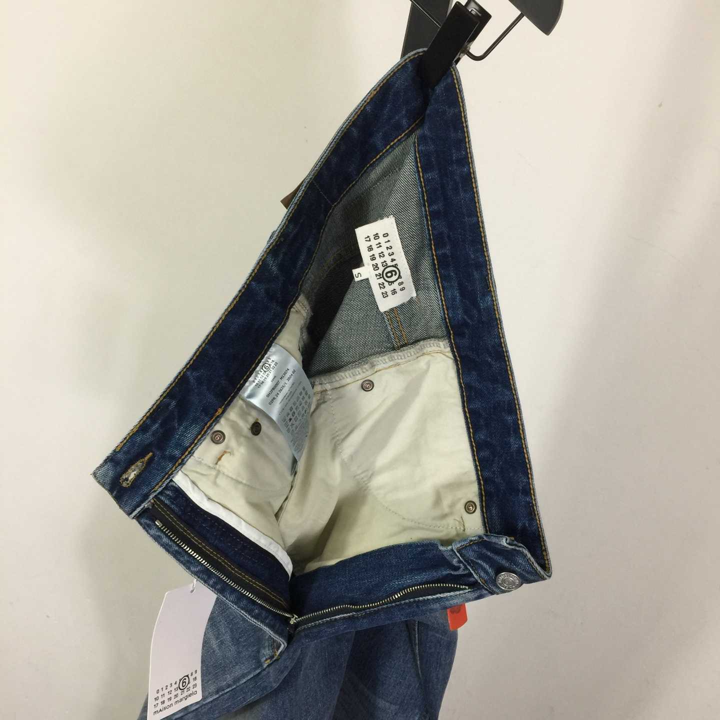 MM6 Maison Margiela Twist Wide Leg Jeans - DesignerGu