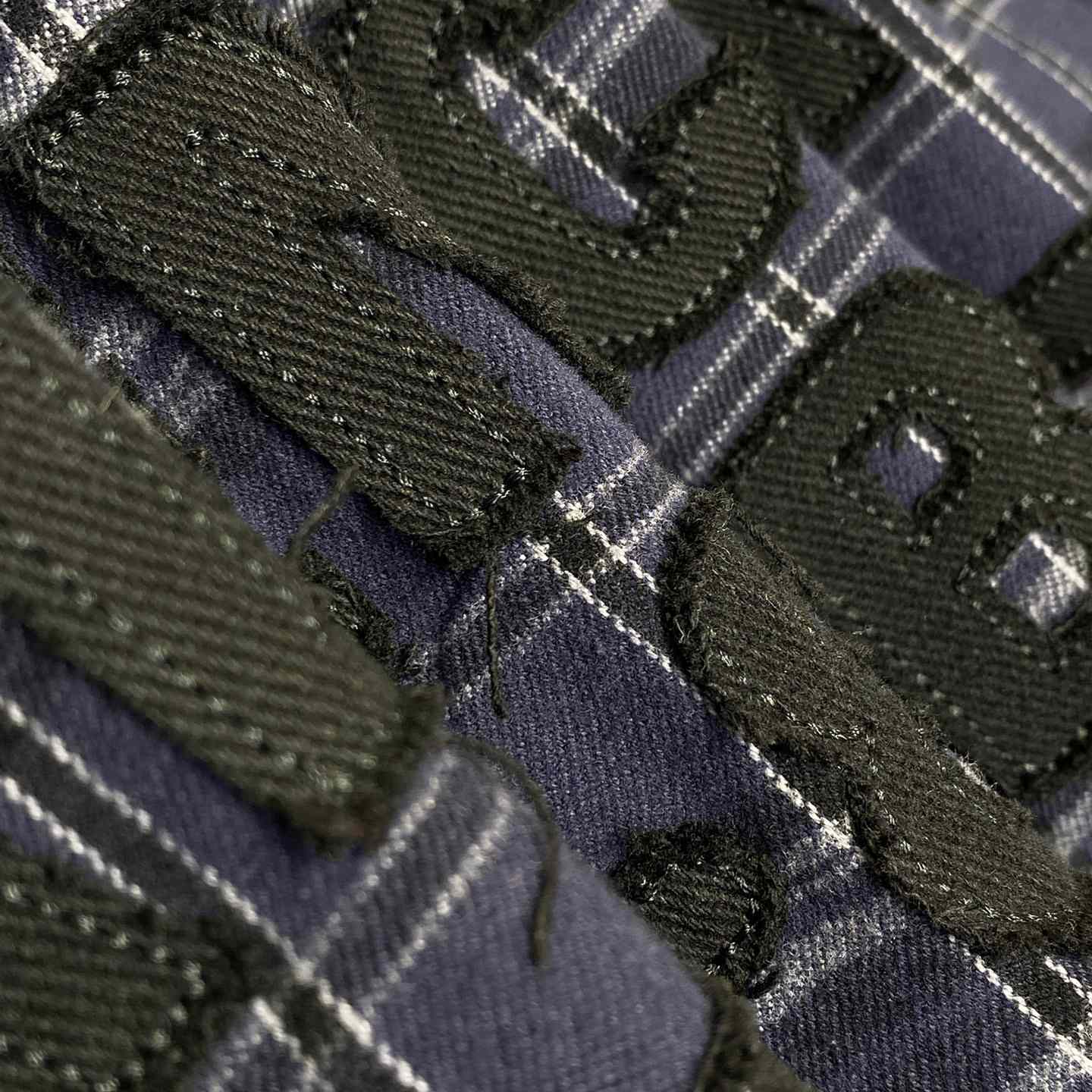 Balenciaga SS25 Logo Embroidered Hooded Check Jacket - DesignerGu