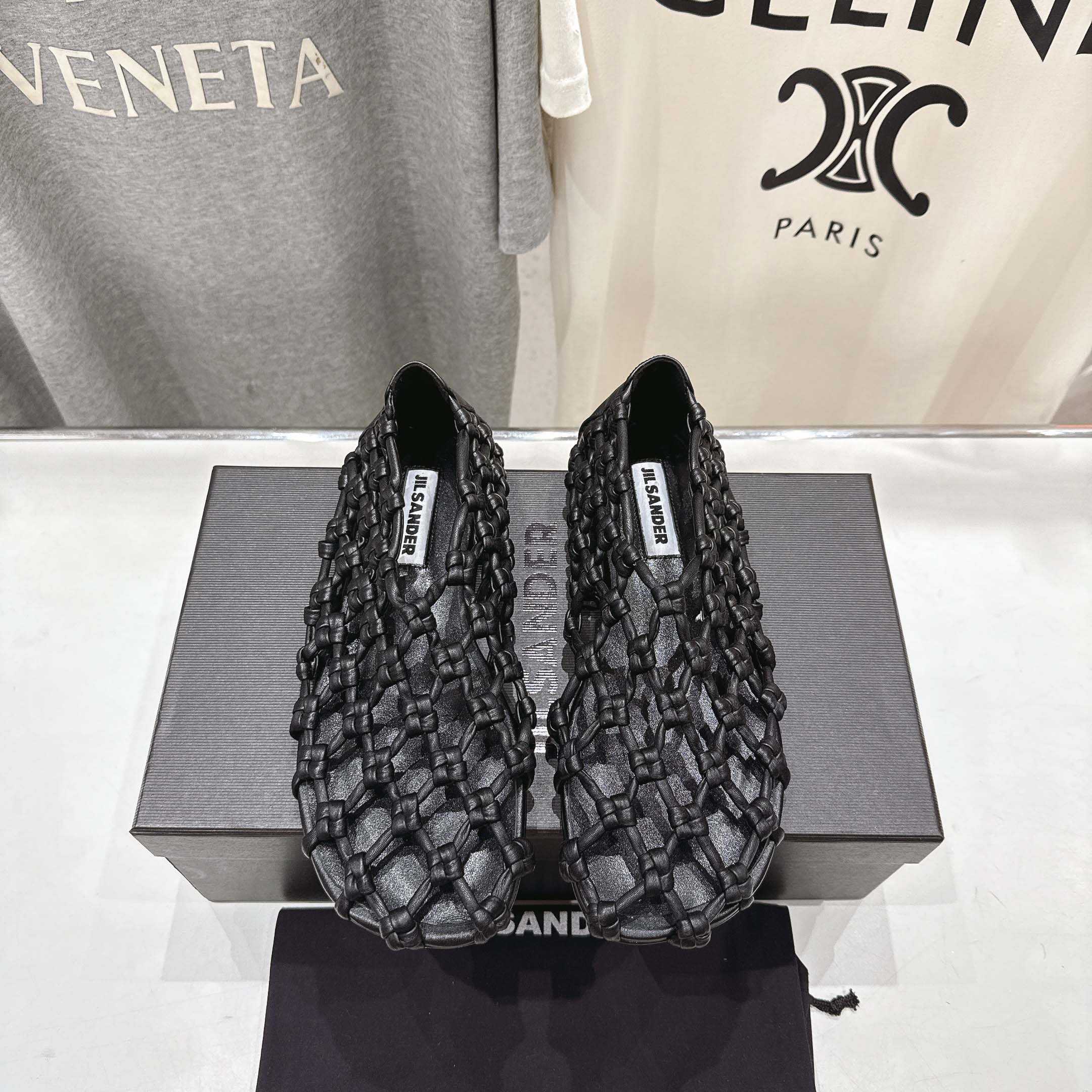 JIl Sander Knot-detail Ballet Flats - DesignerGu