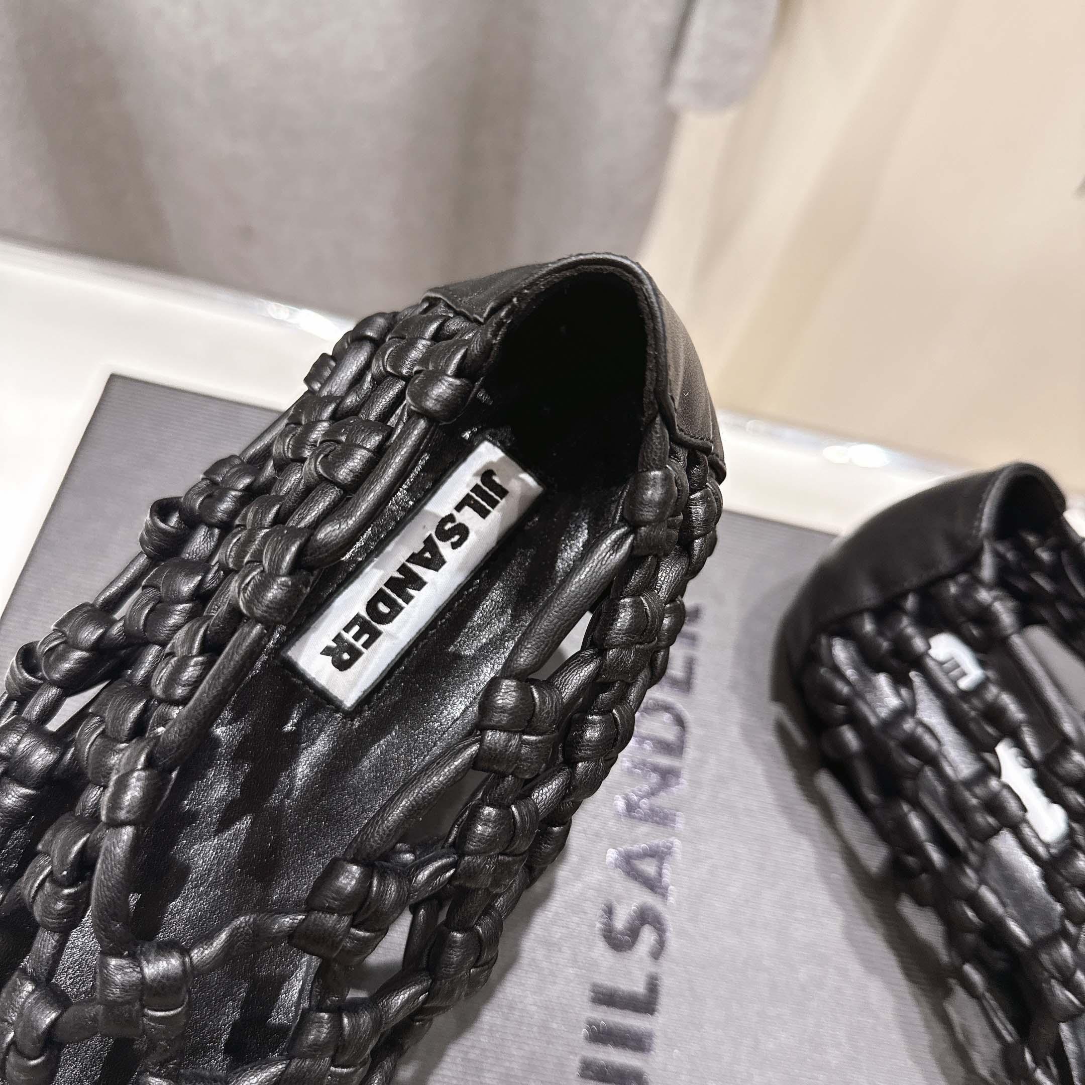 JIl Sander Knot-detail Ballet Flats - DesignerGu