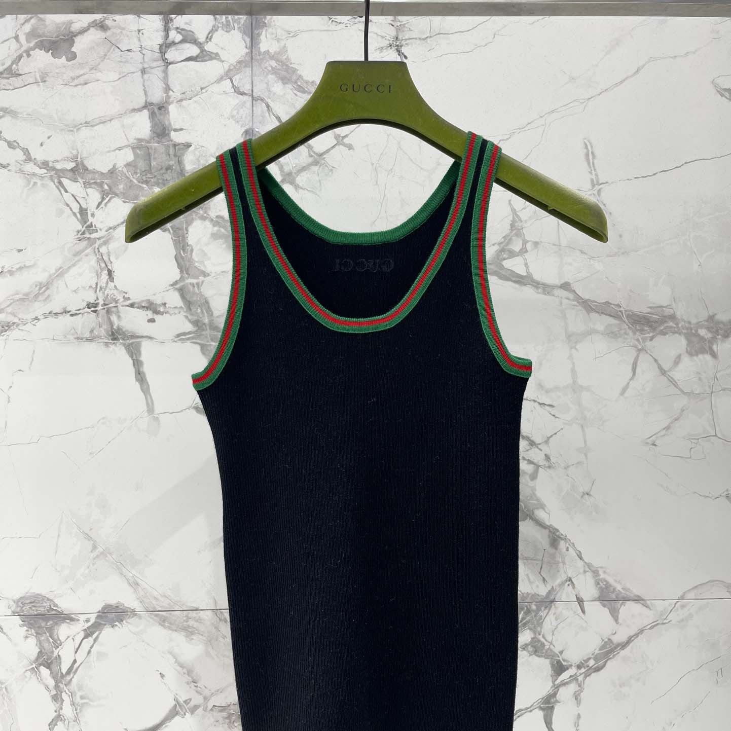 Gucci Cotton Rib Tank Top With Web - DesignerGu