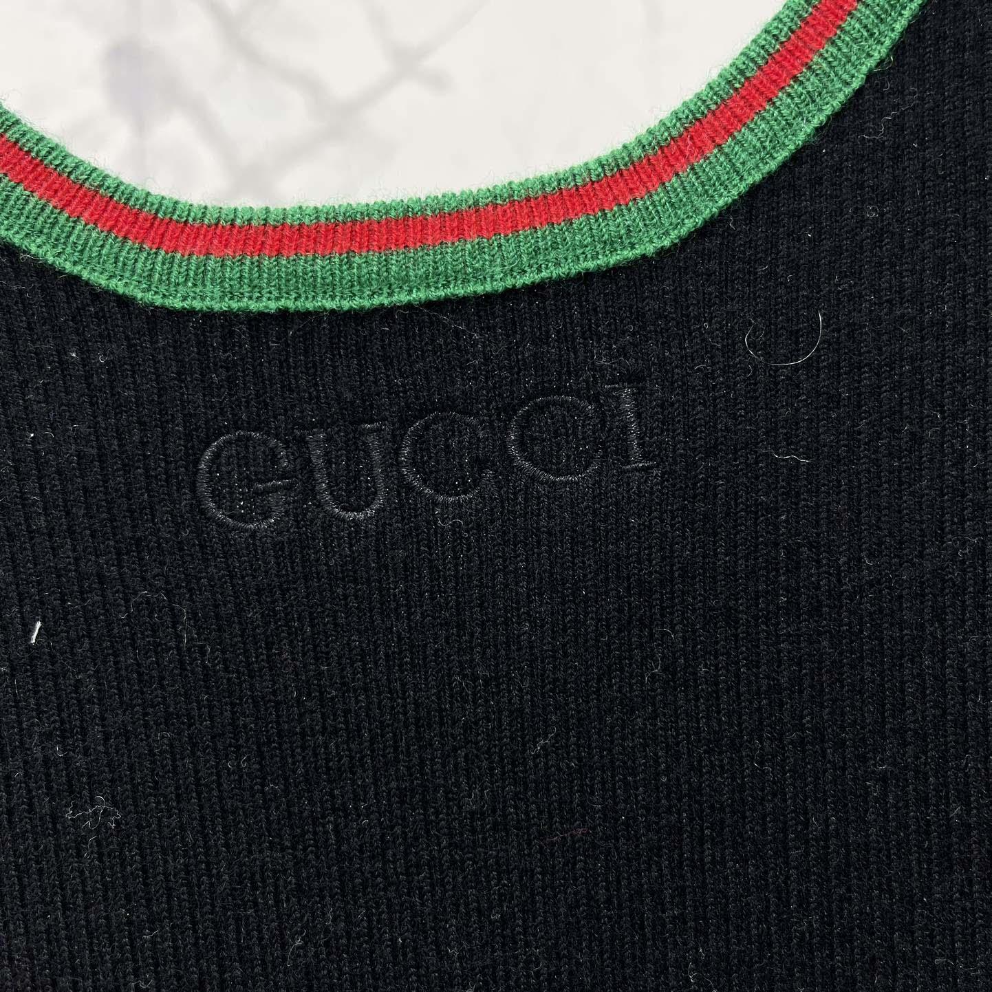 Gucci Cotton Rib Tank Top With Web - DesignerGu