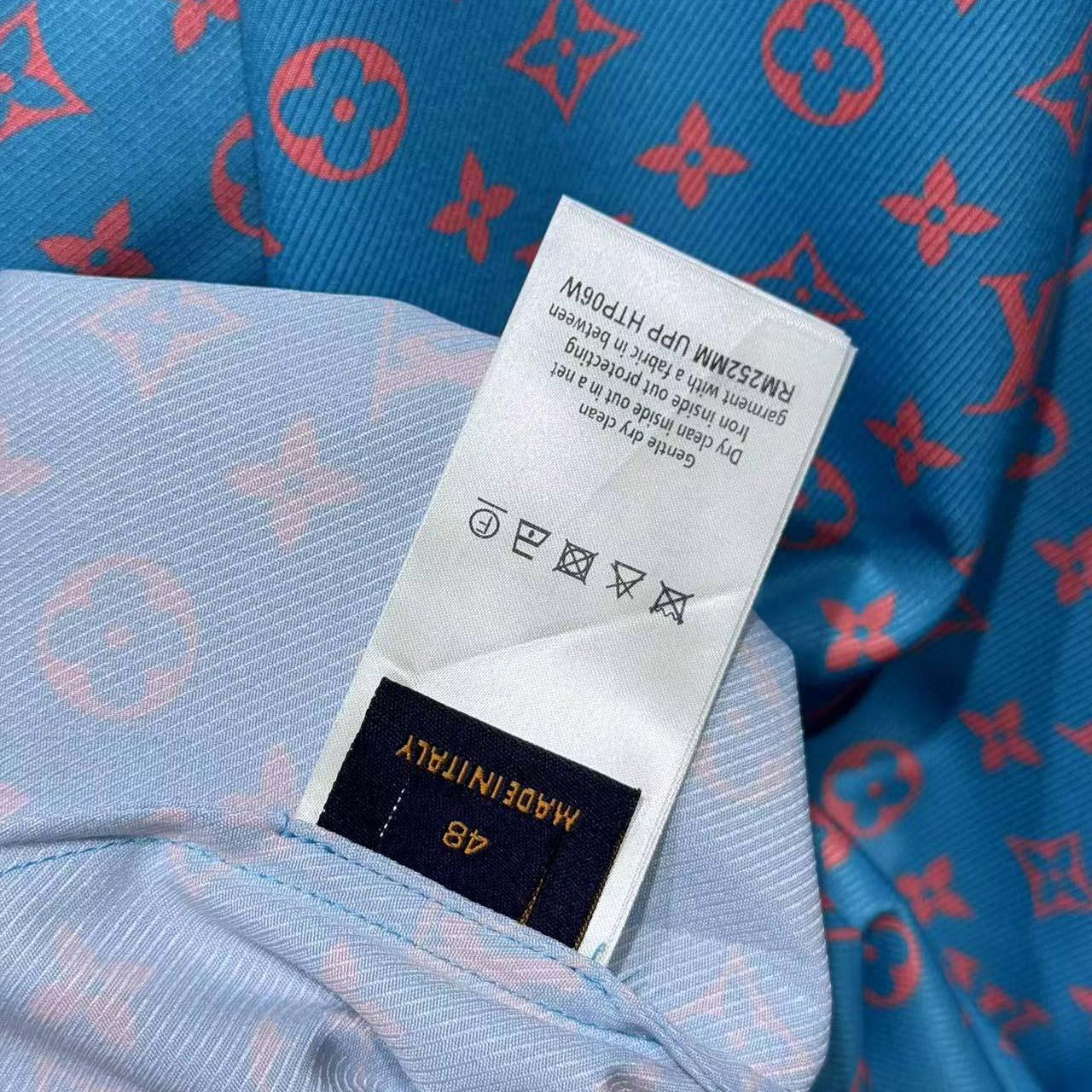Louis Vuitton Monogram Short-Sleeved Silk Shirt - DesignerGu
