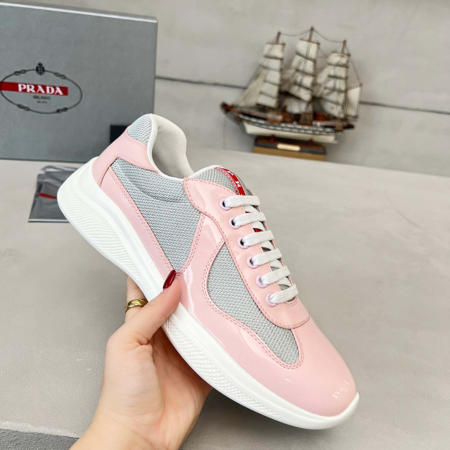 Prada America's Cup Biker Fabric Sneakers - DesignerGu