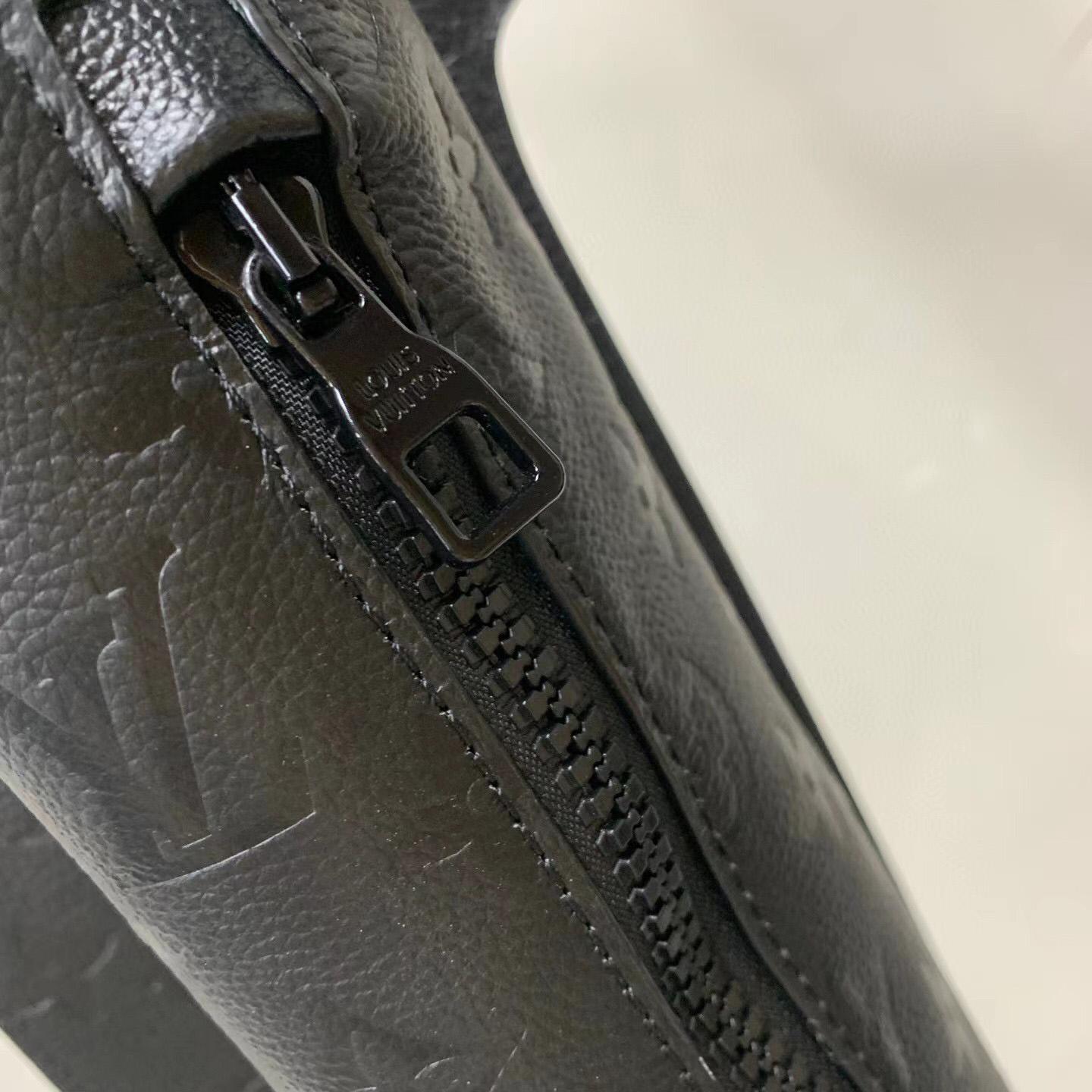 Louis Vuitton Black Monogram Embossed Leather Mid Layer (50% Off Sale)  PB2002       - DesignerGu
