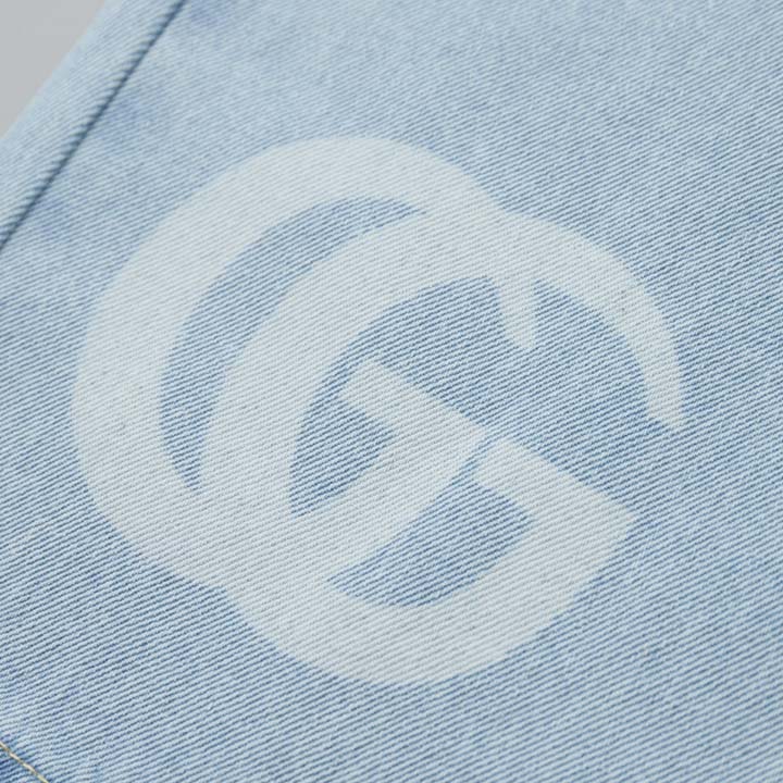Gucci Lasered Denim Shorts - DesignerGu