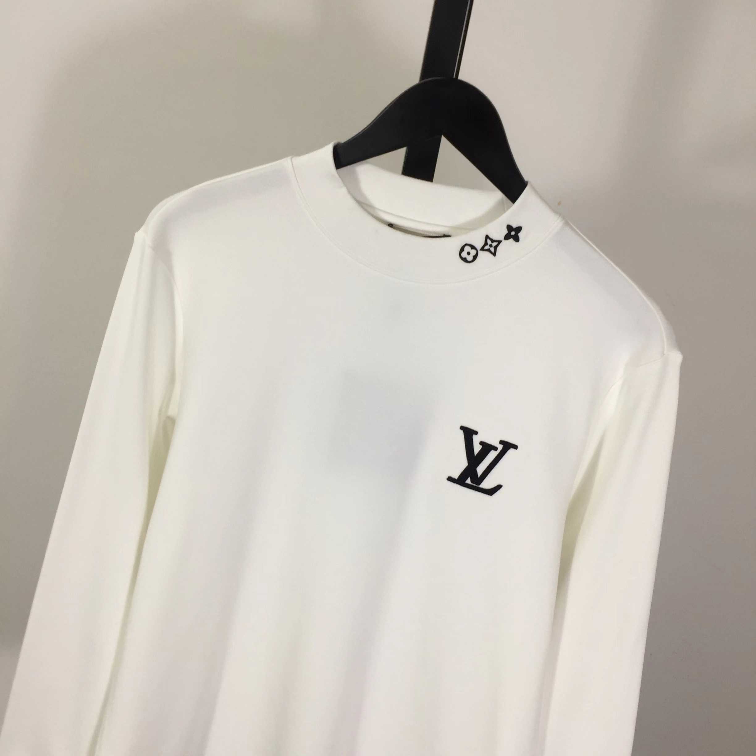 Louis Vuitton Embossed LV Long-Sleeved T-Shirt - DesignerGu