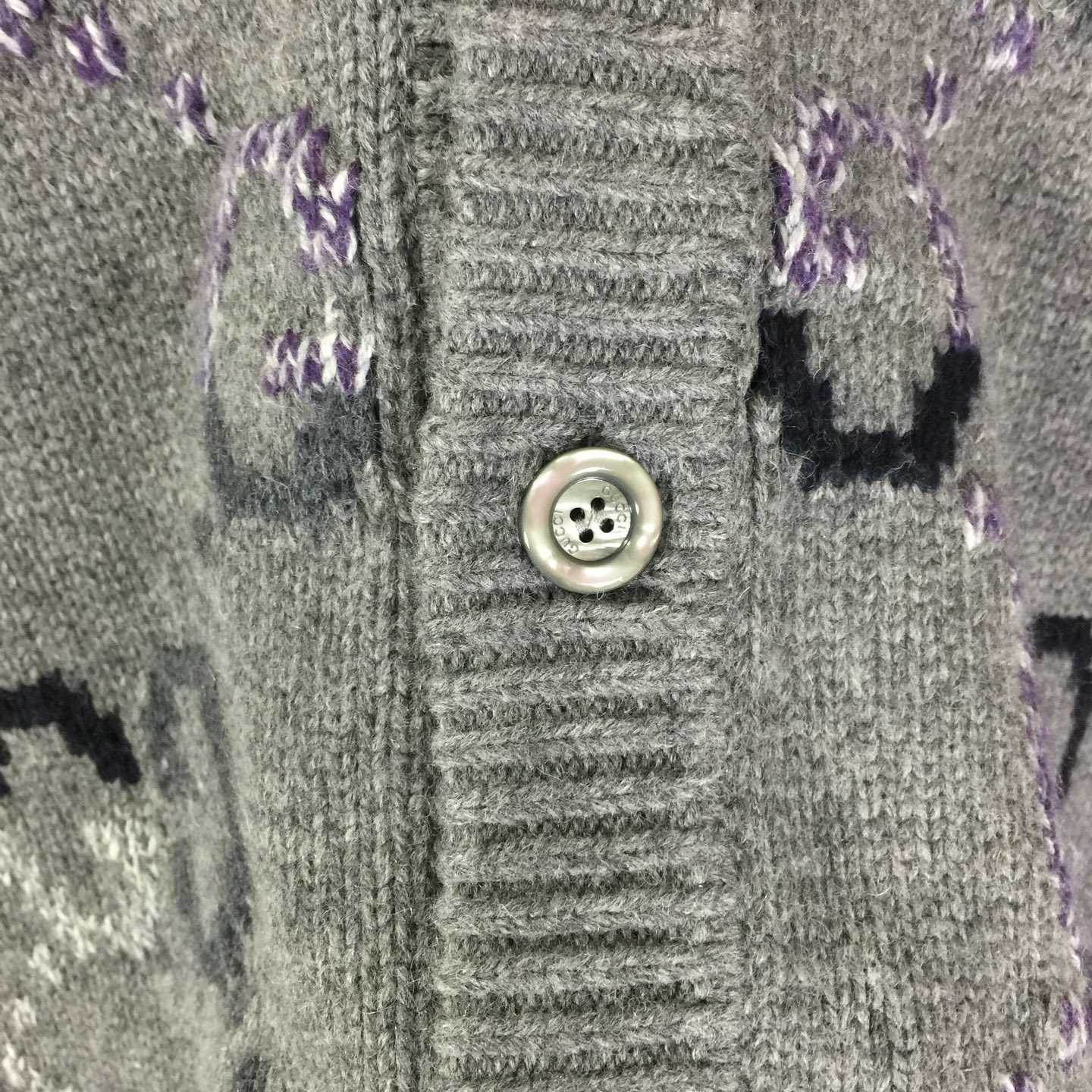 Gucci Wool Cardigan With GG Intarsia - DesignerGu