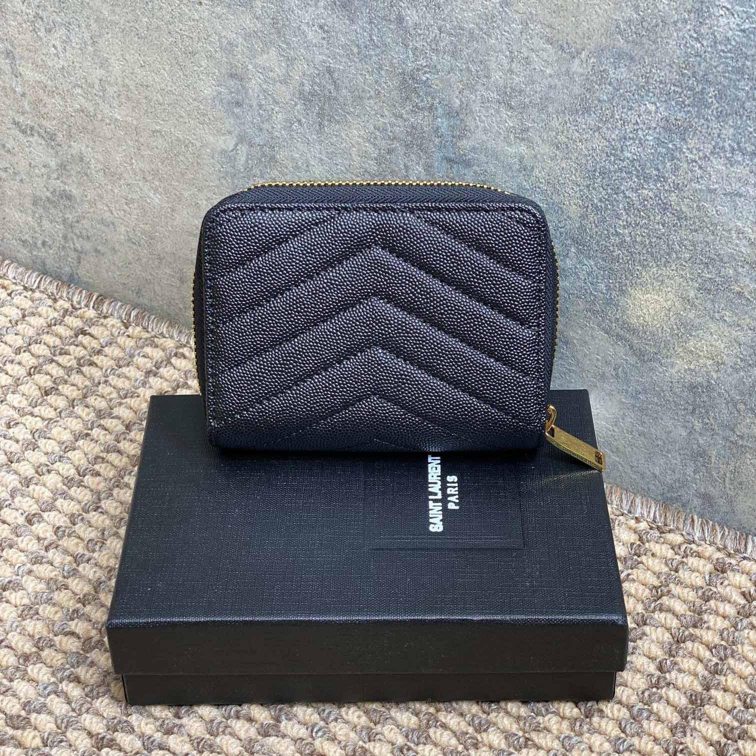 Saint Laurent Cassandre Matelassé Wallet  12x10x3cm  - DesignerGu