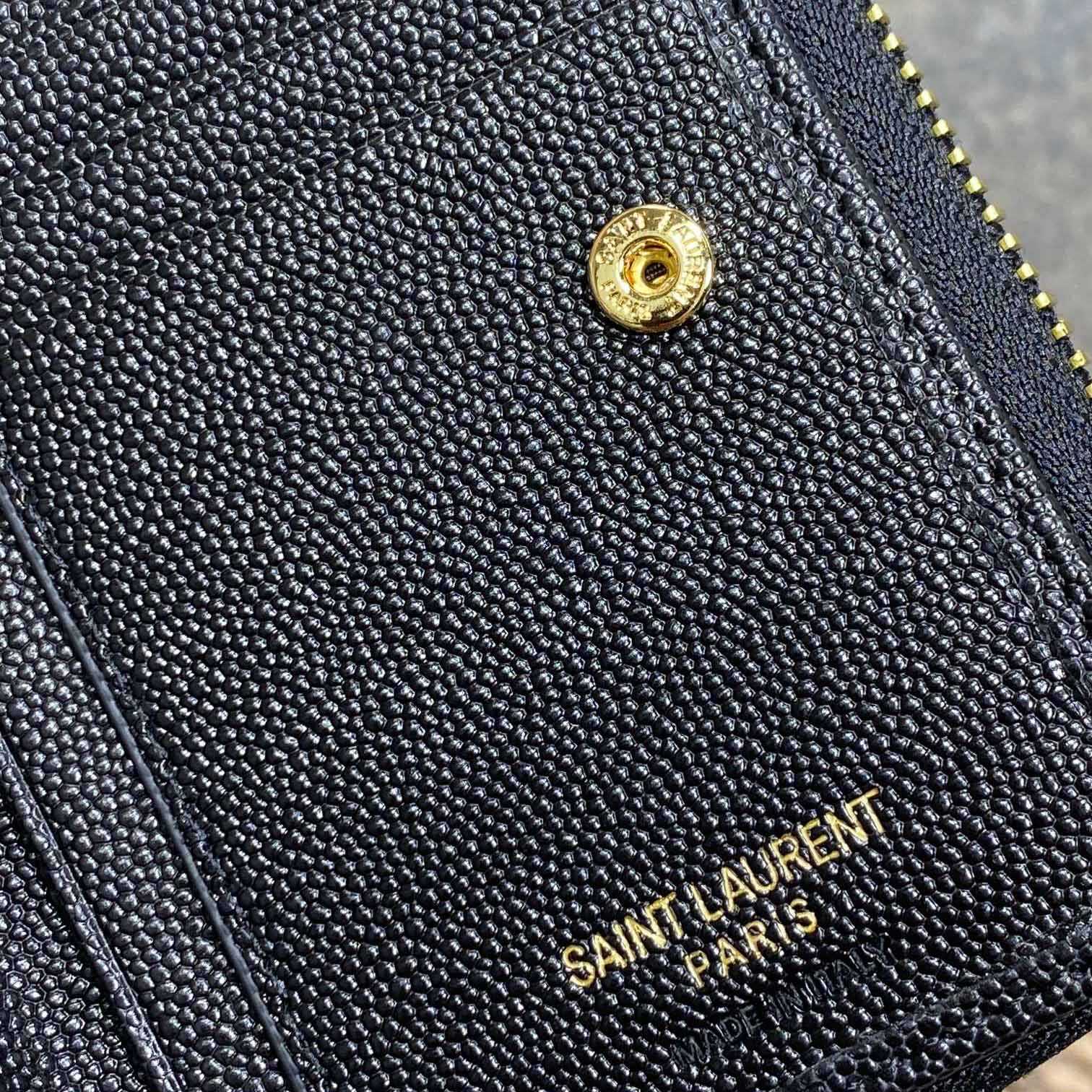 Saint Laurent Cassandre Matelassé Wallet  12x10x3cm  - DesignerGu