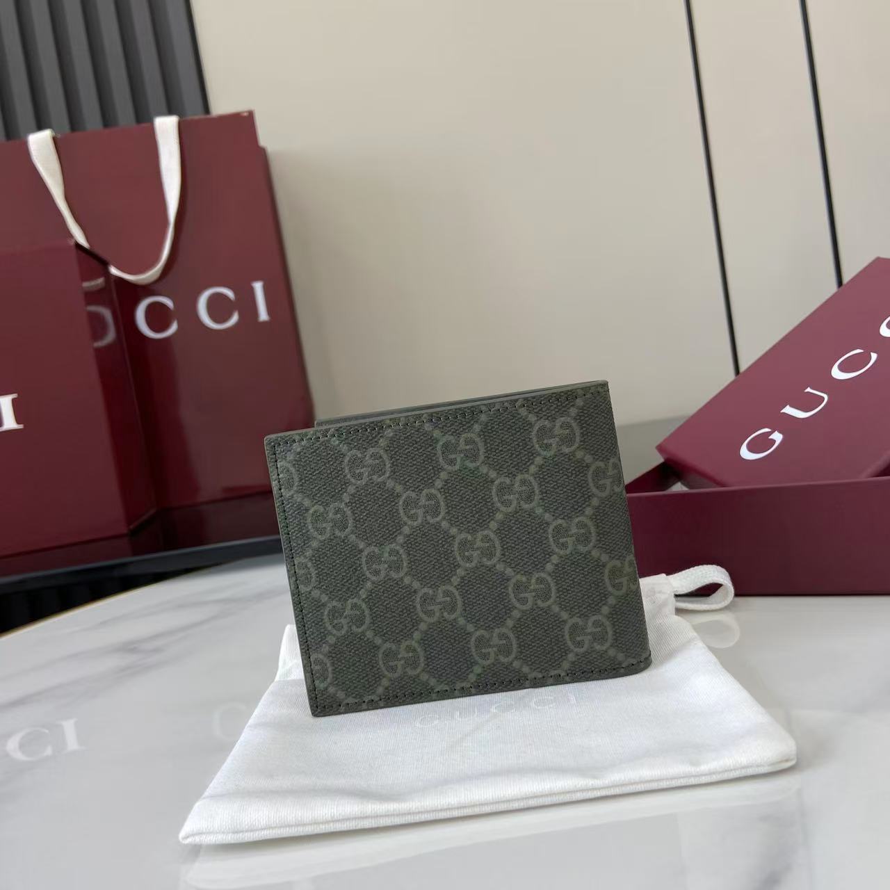 Gucci GG Monogram Bi-fold Wallet - DesignerGu