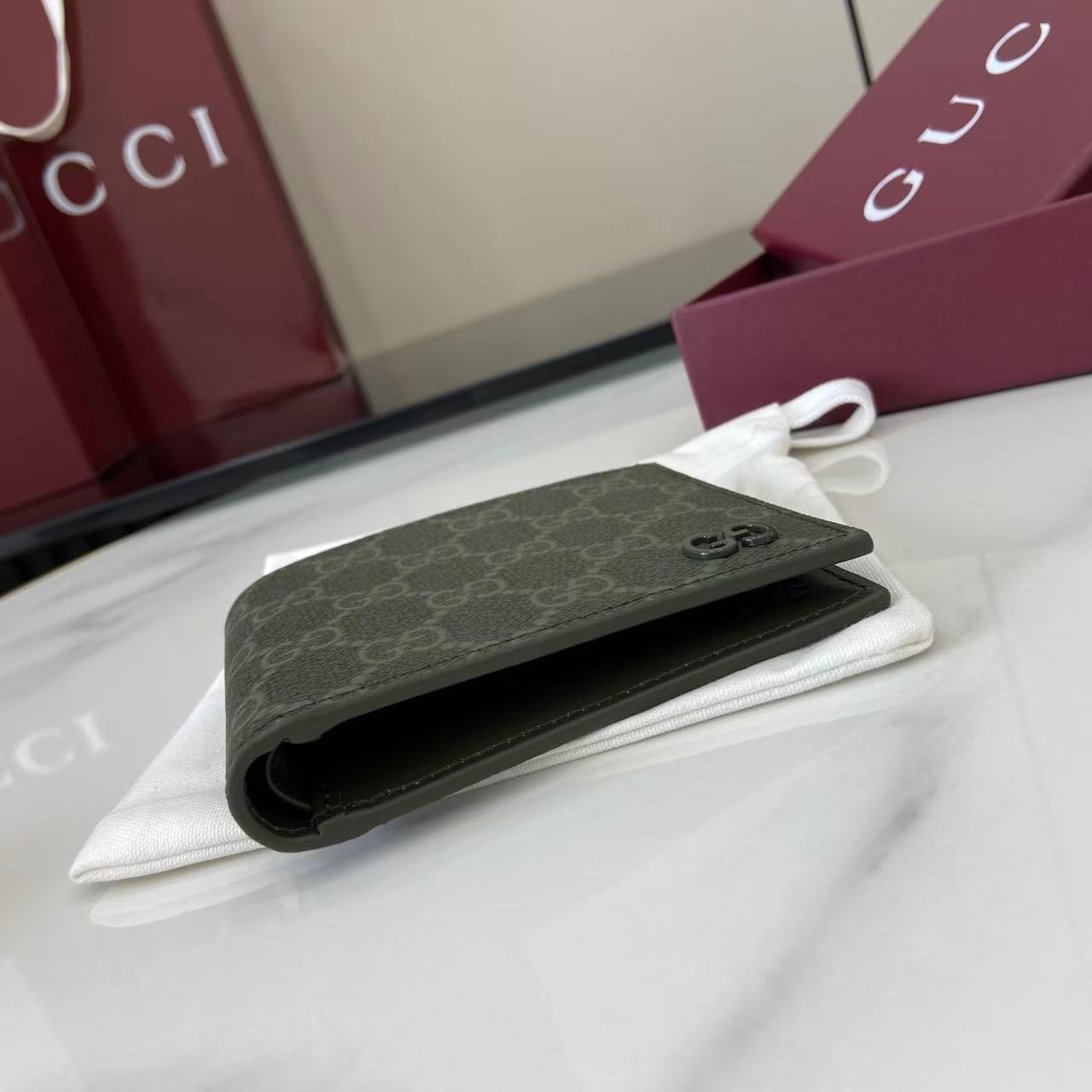 Gucci GG Monogram Bi-fold Wallet - DesignerGu
