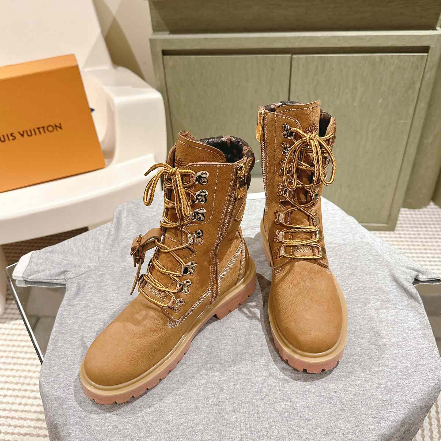 Louis Vuitton LV x Timberland Ranger Boots - DesignerGu