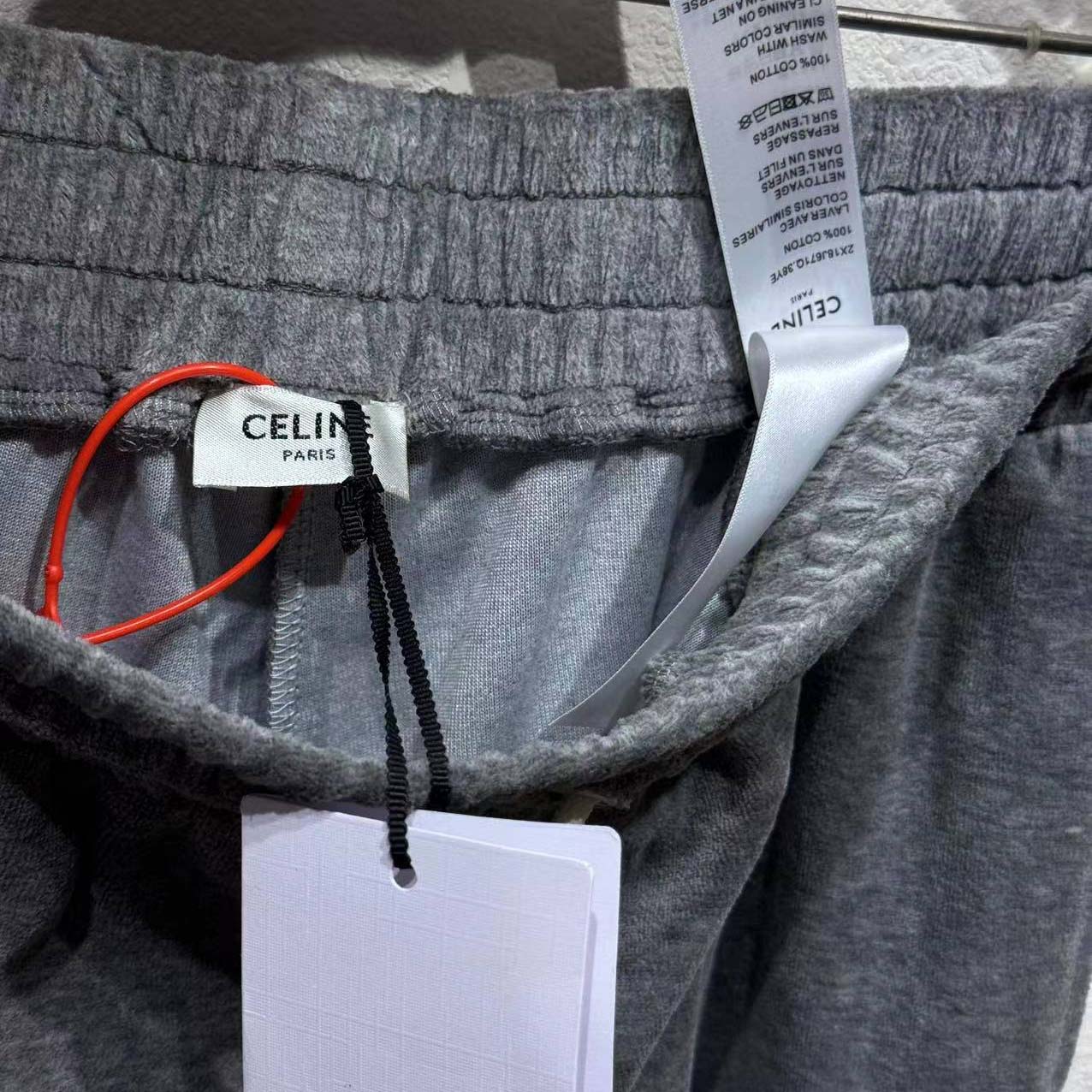 Celine Velvet Triomphe Track Pants - DesignerGu