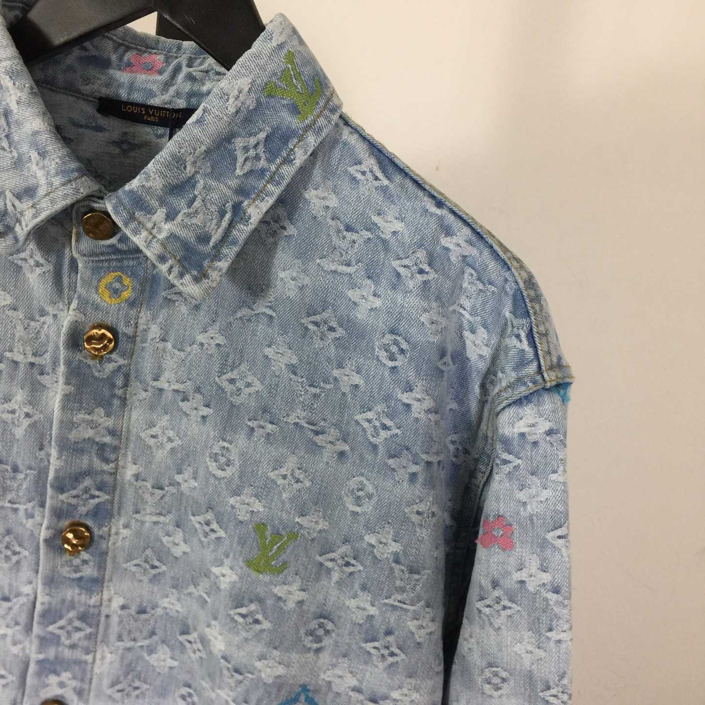 Louis Vuitton Tyler Colorful Card Denim Shirt - DesignerGu