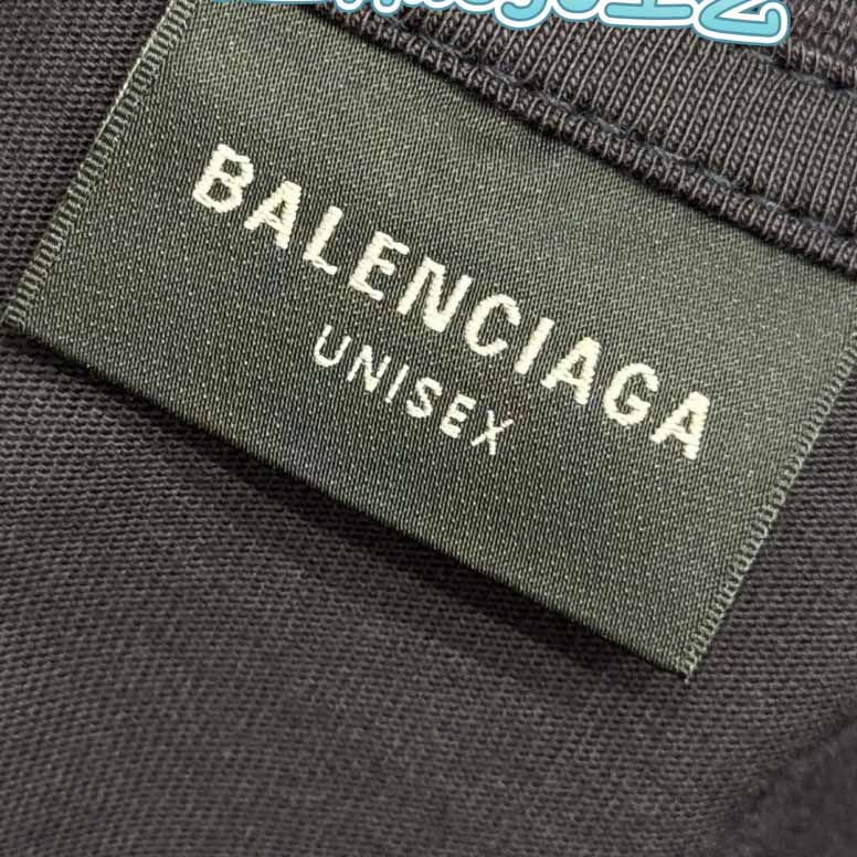 Balenciaga BB Icon Stencil Long Sleeve T-Shirt Large Fit in Black Faded  - DesignerGu