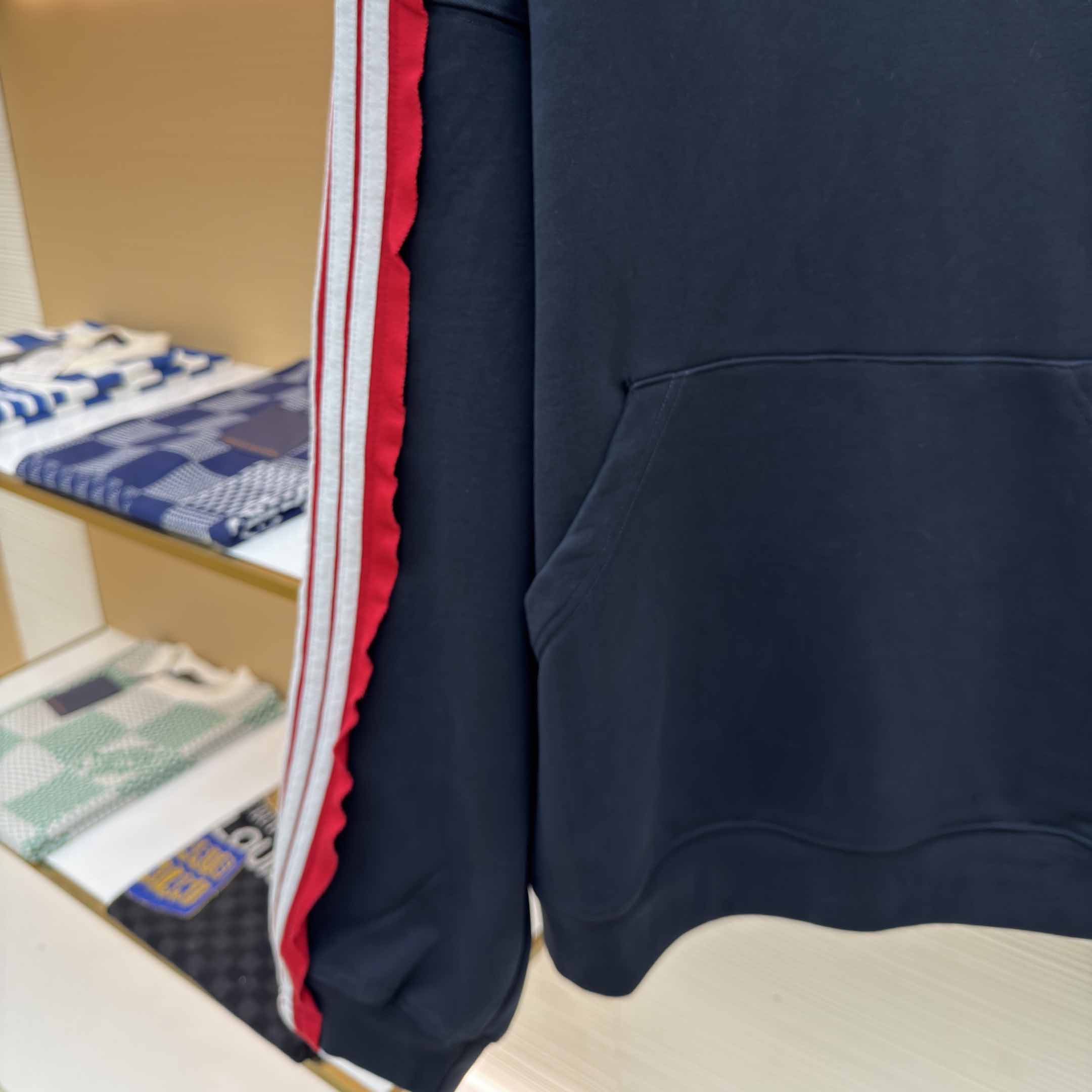 Balenciaga Unity Sports Icon Large Hoodie in faded black and white dry fleece - DesignerGu