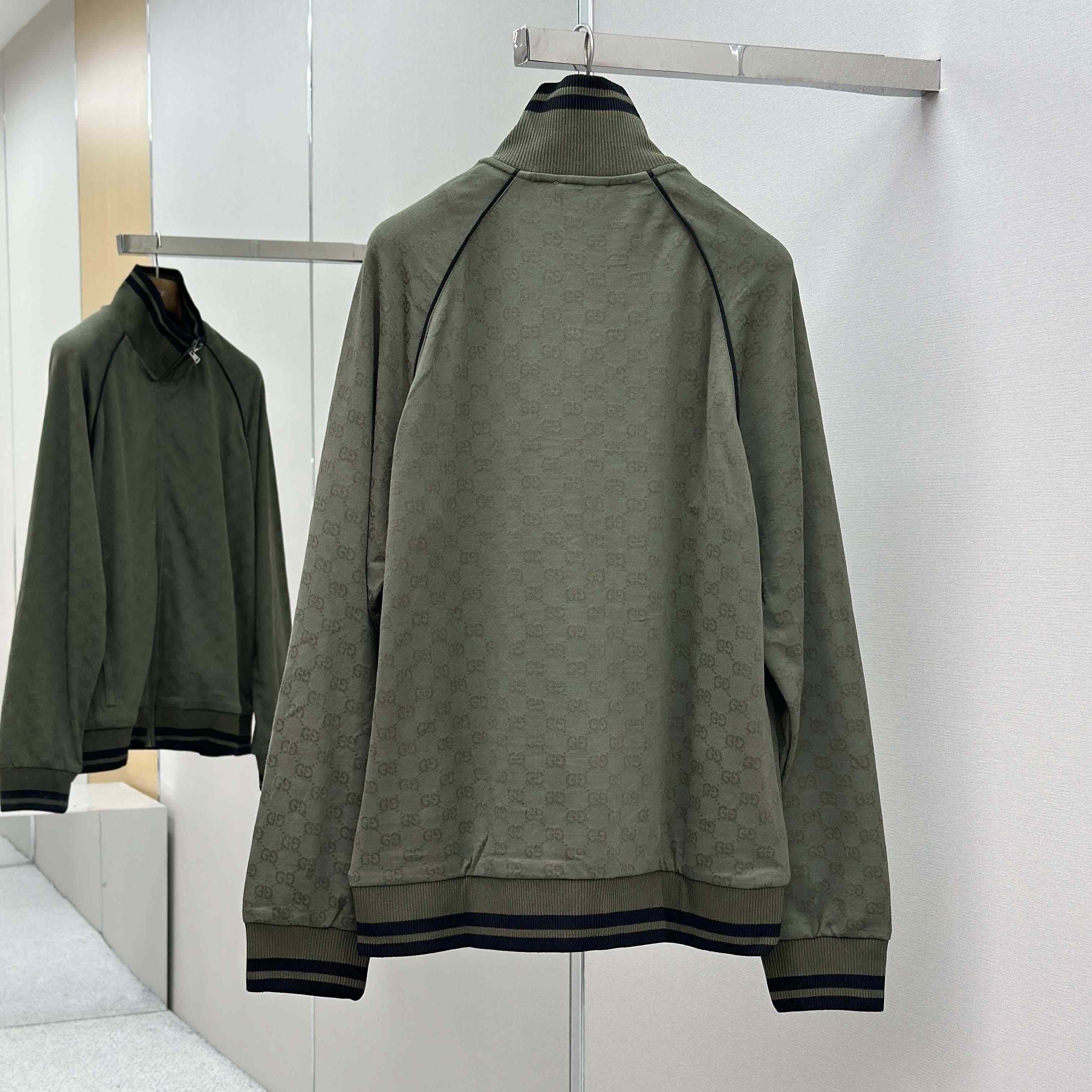 Gucci GG Jersey Jacquard Zip Jacket - DesignerGu