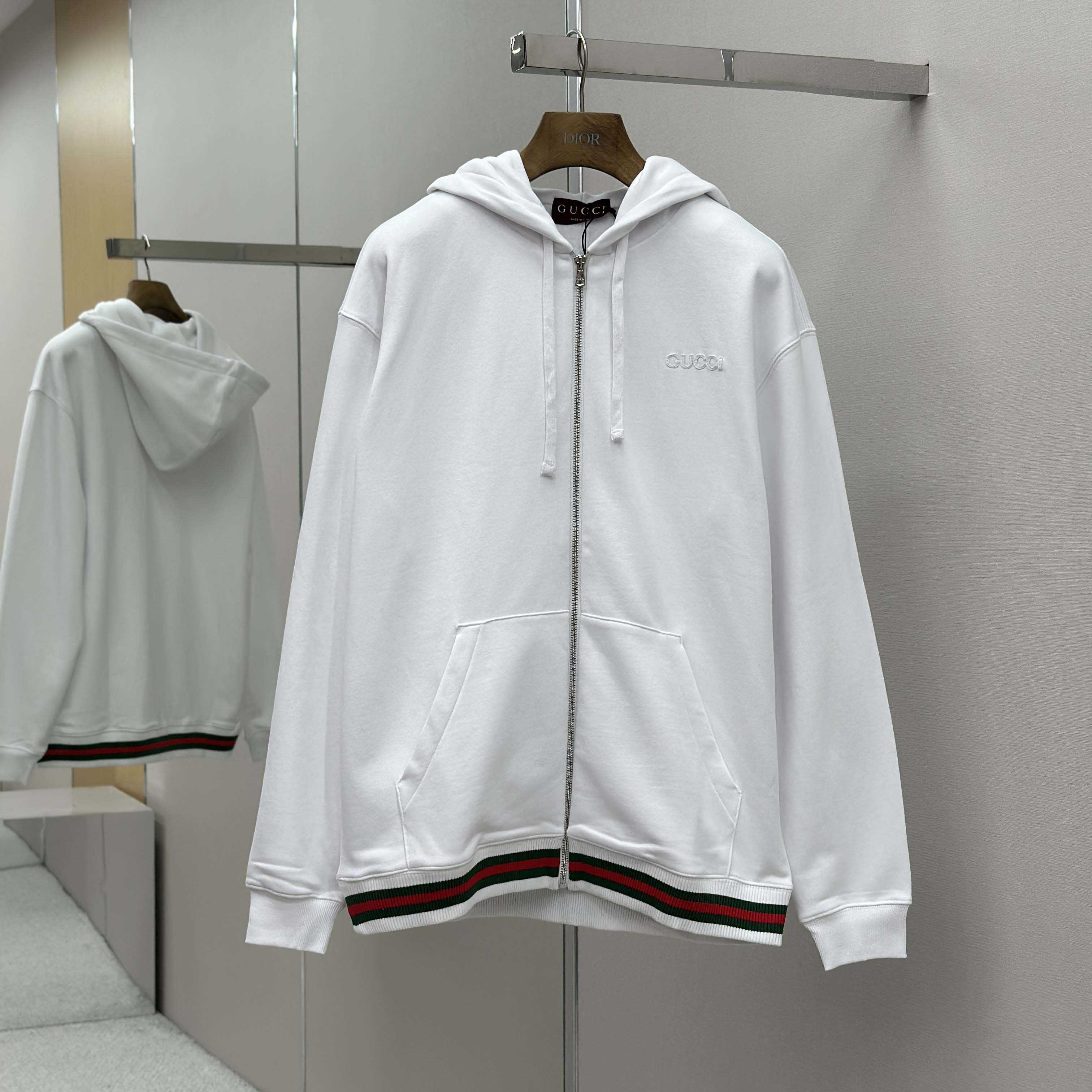 Gucci Cotton Jersey Sweatshirt With Web - DesignerGu