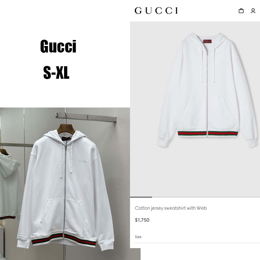 Gucci Cotton Jersey Sweatshirt With Web - DesignerGu