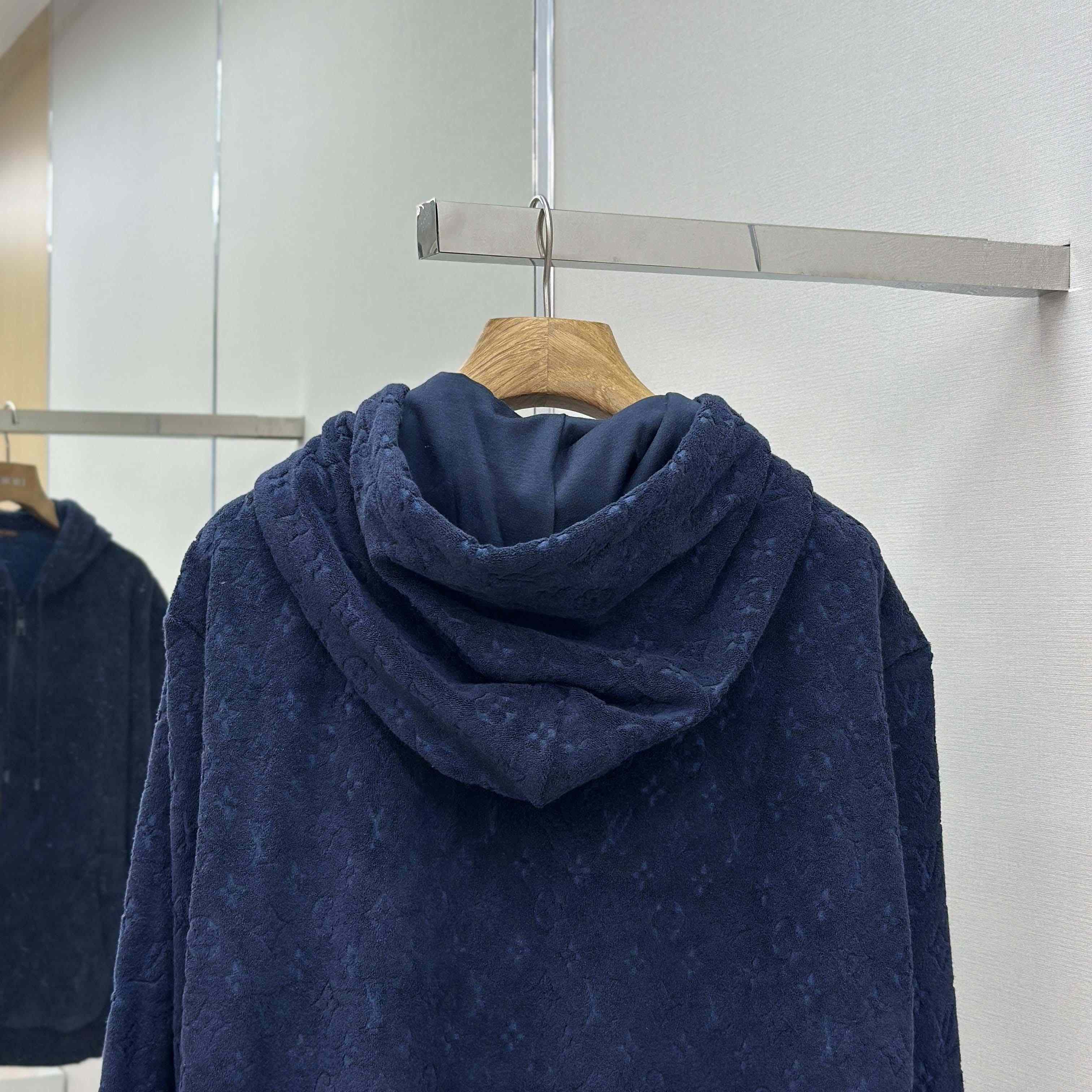 Louis Vuitton Monogram French Terry Zip-Through Hoodie   1AHUWW - DesignerGu