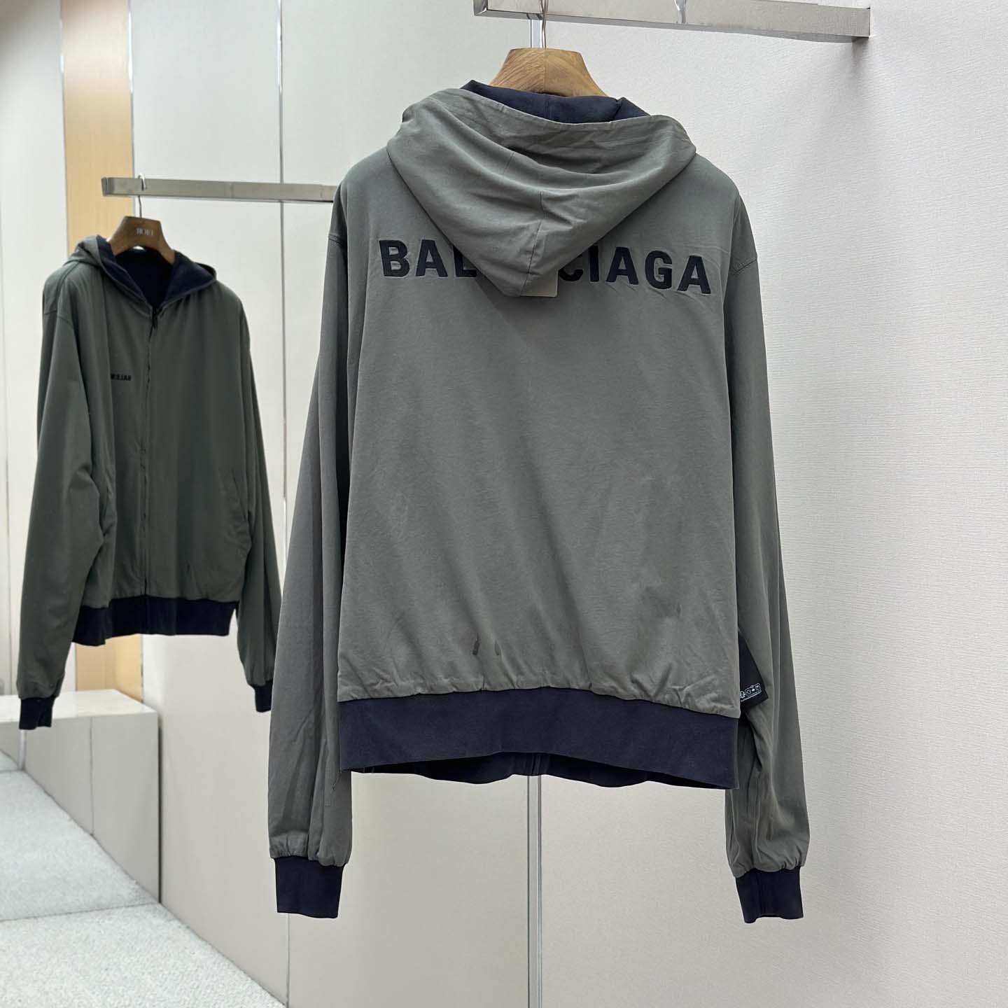 Balenciaga Back Reversible Zip-Up Hoodie - DesignerGu
