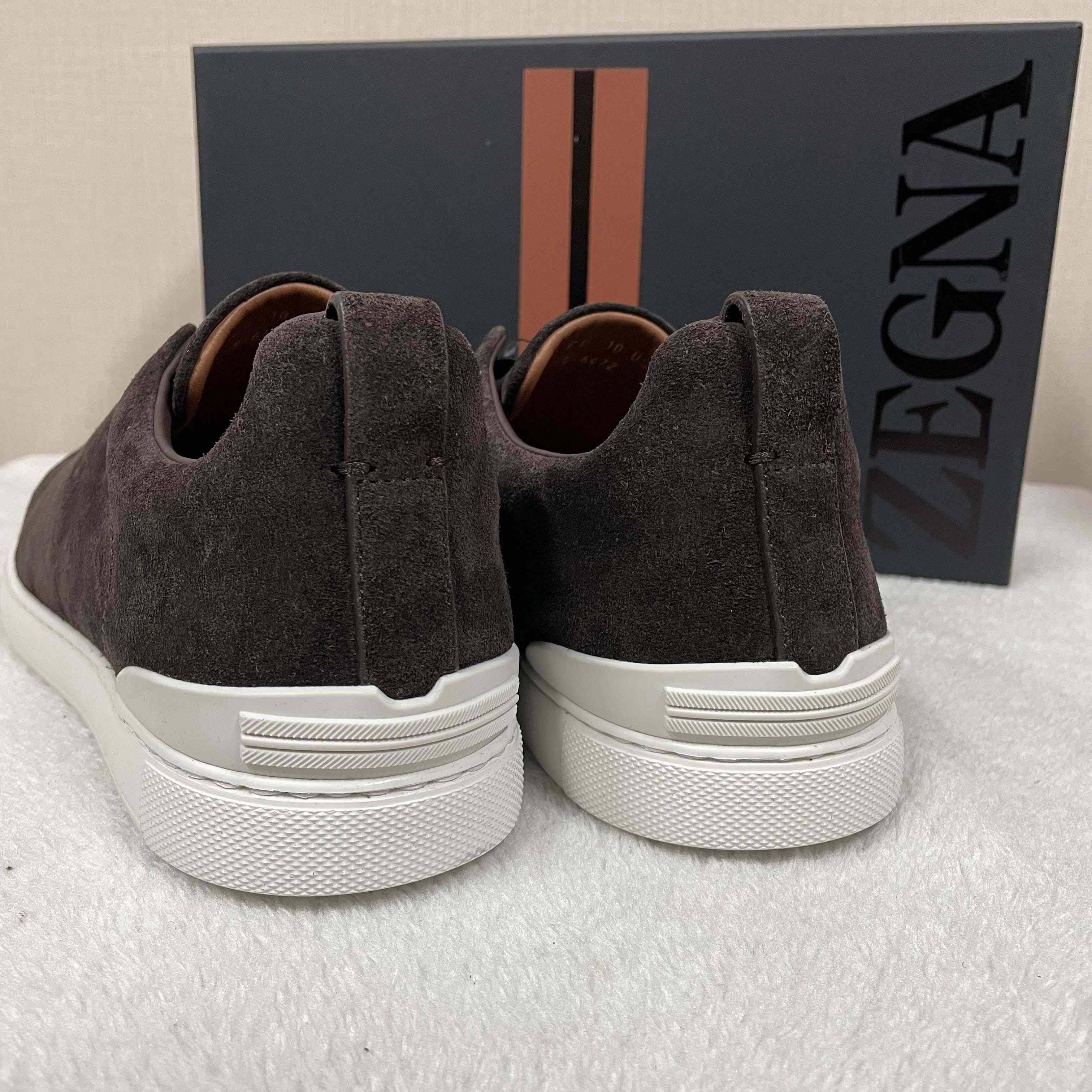 Zegna Utility Blue suede Triple Stitch™ Sneakers - DesignerGu