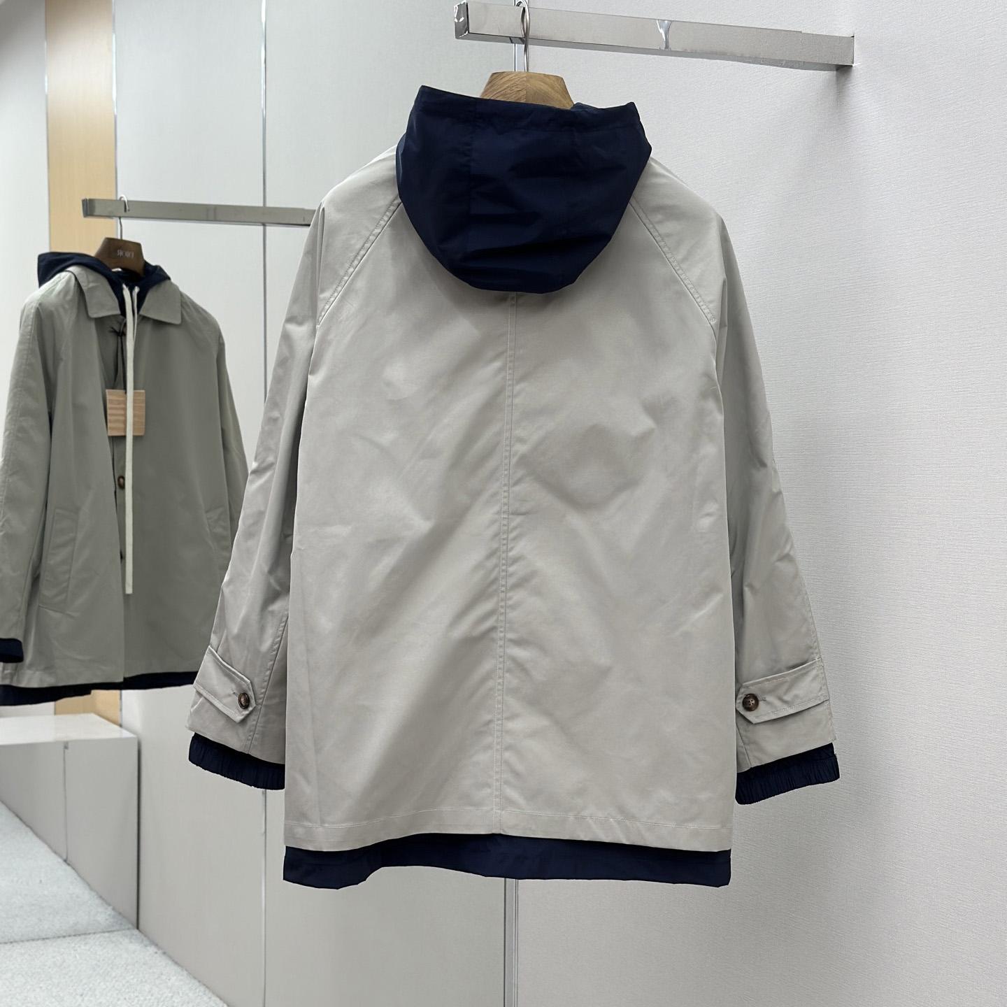 Miu Miu Panama Cotton And Technical Pongé Blouson Jacket - DesignerGu