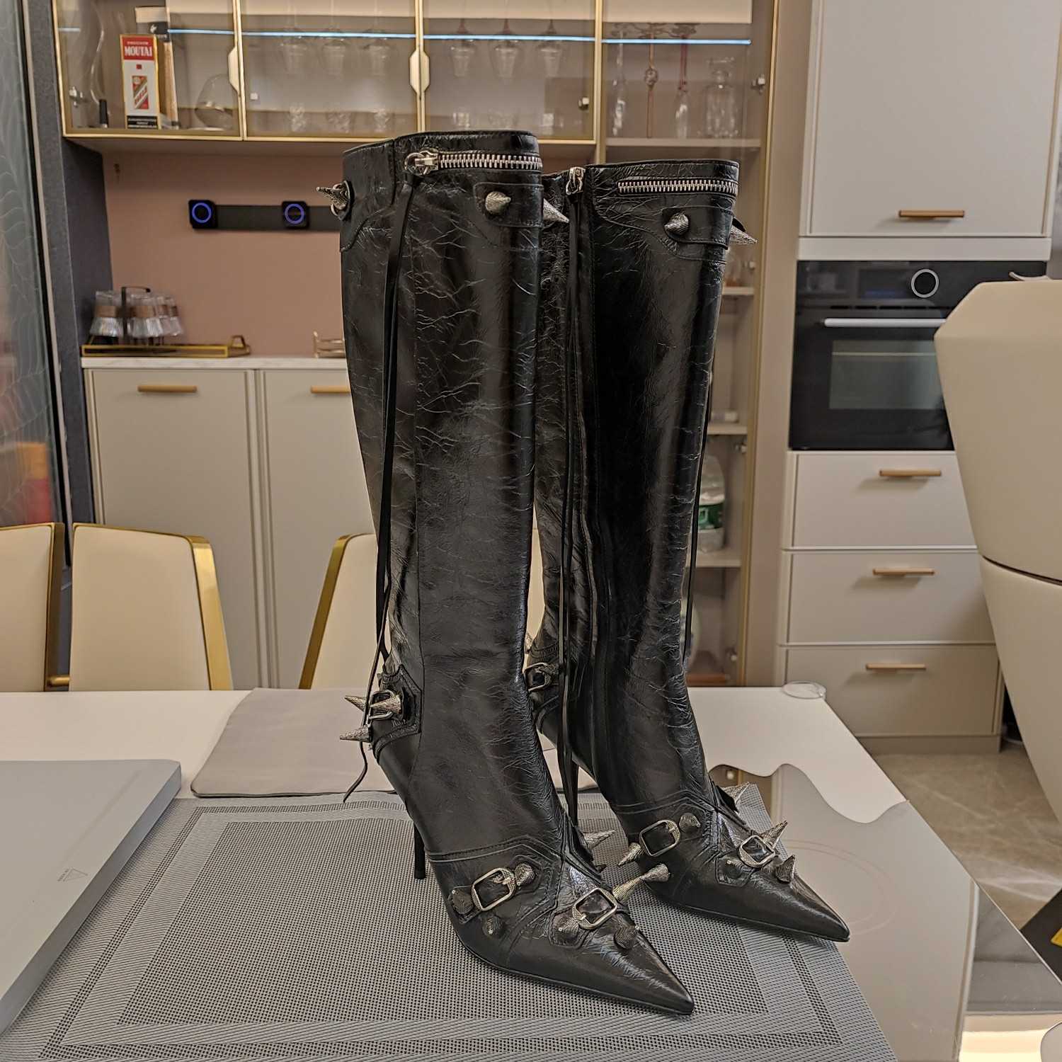 Balenciaga Cagole 90mm Boot In Black - DesignerGu
