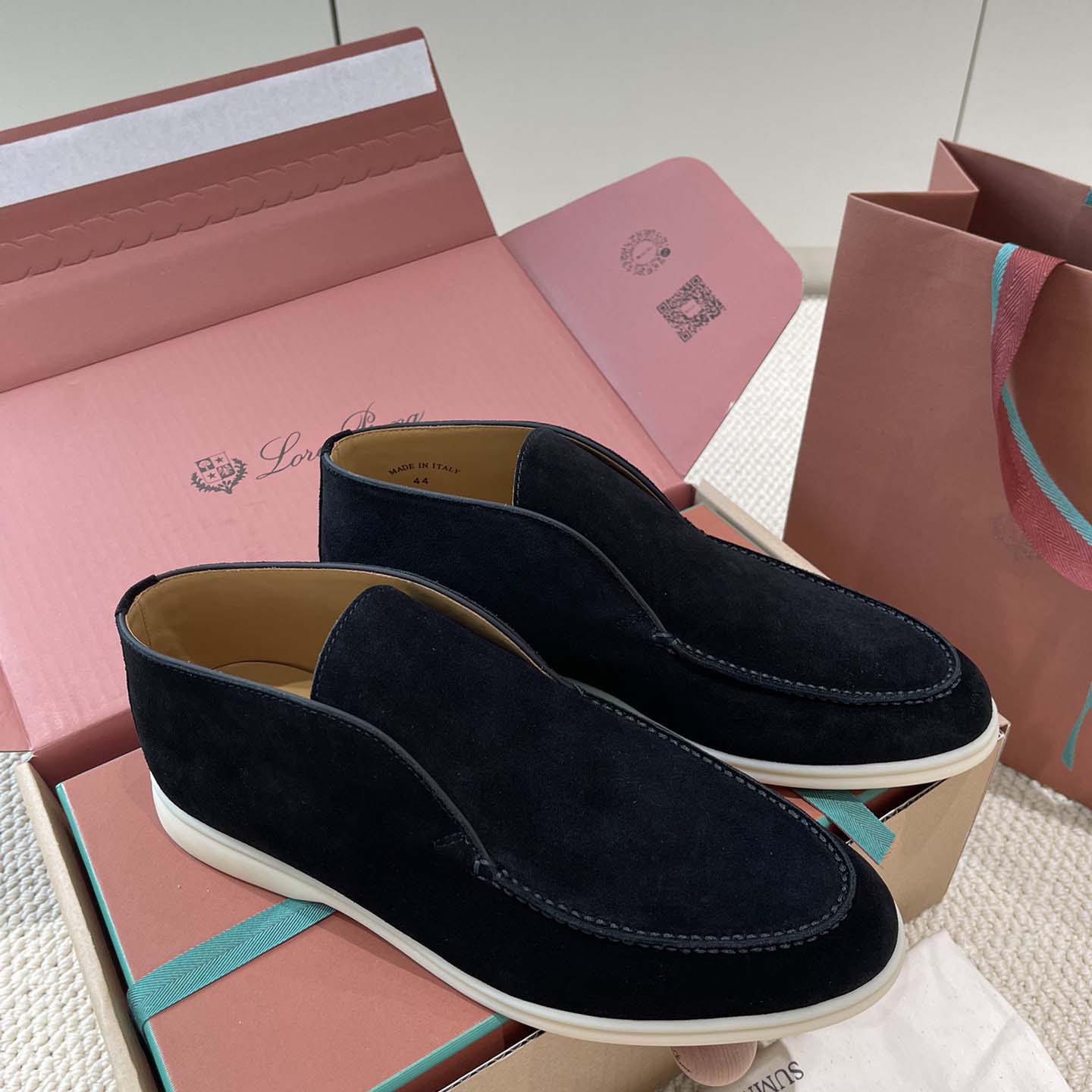 Loro Piana White Sole Summer Walk Loafers - DesignerGu