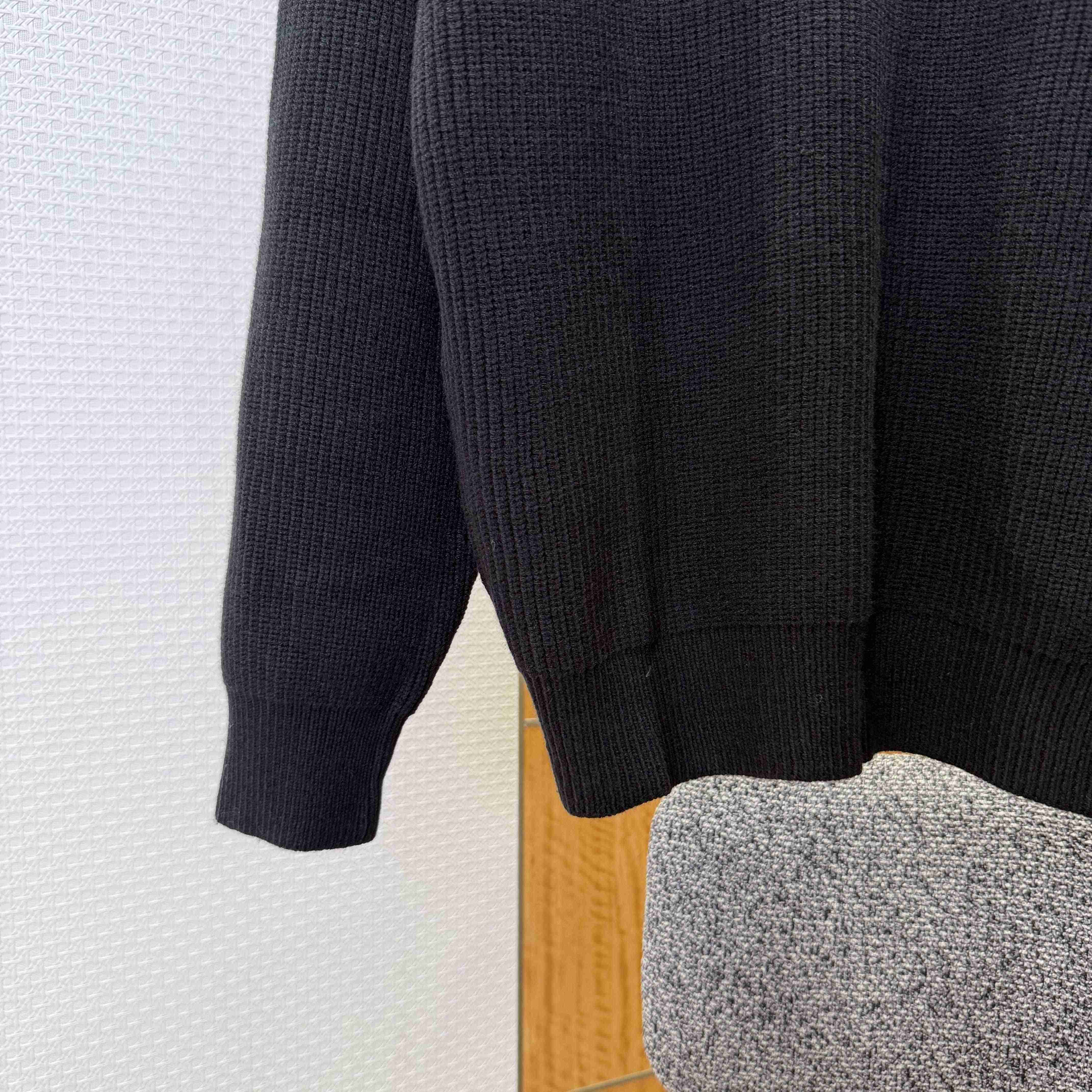 Balenciaga Logo-patch Stretch-wool Jumper - DesignerGu