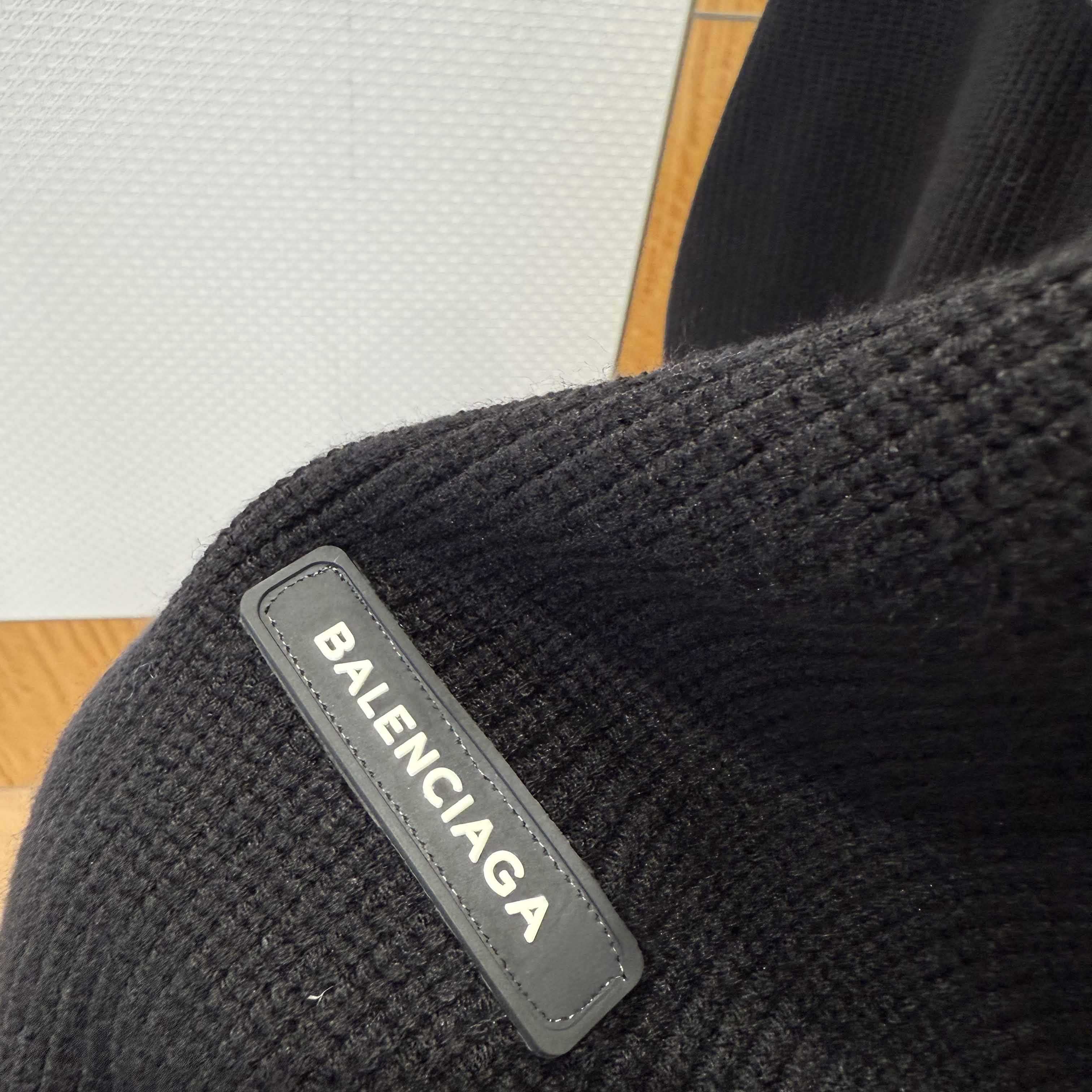 Balenciaga Logo-patch Stretch-wool Jumper - DesignerGu