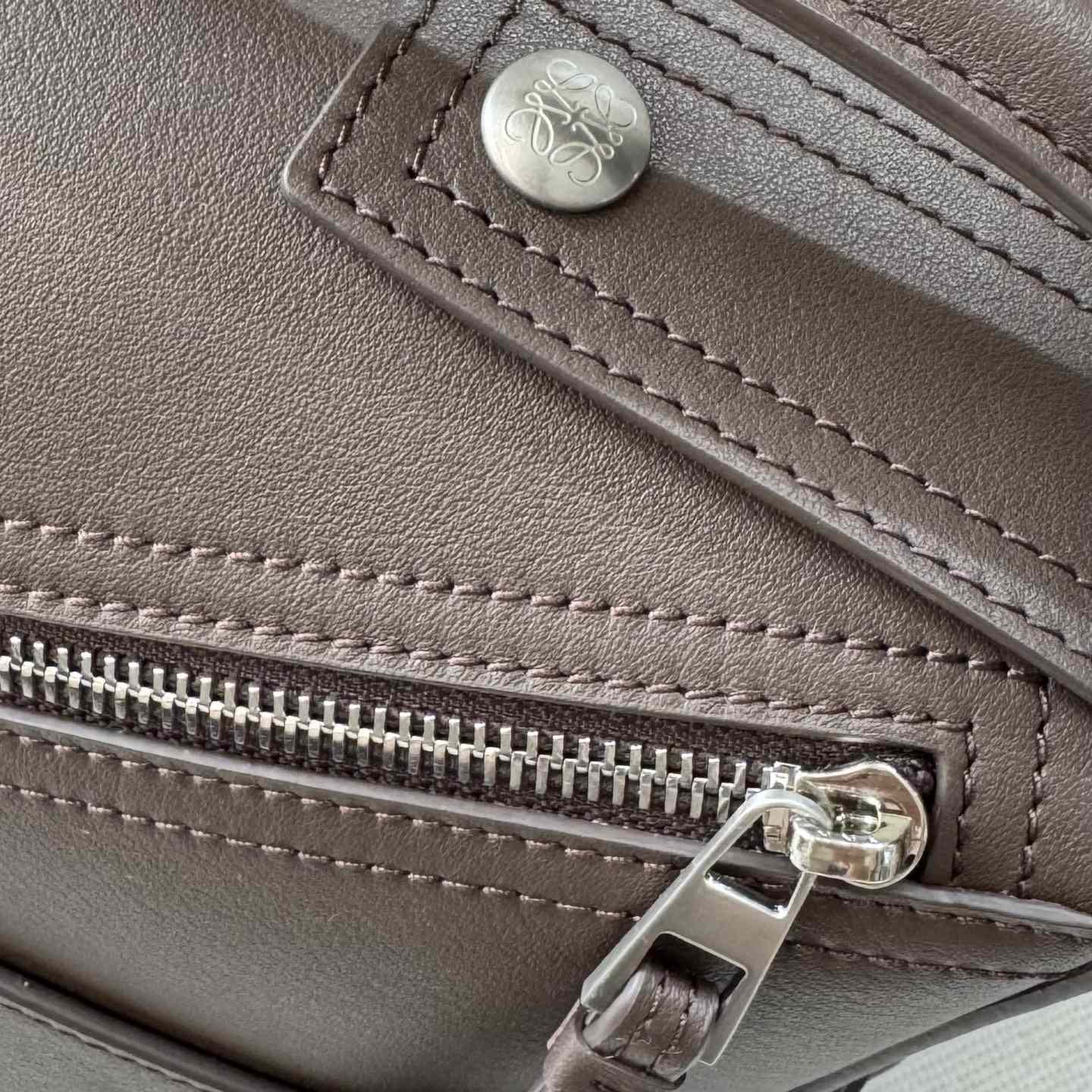 Loewe Small Puzzle Biker Bag In Shiny Calfskin - DesignerGu