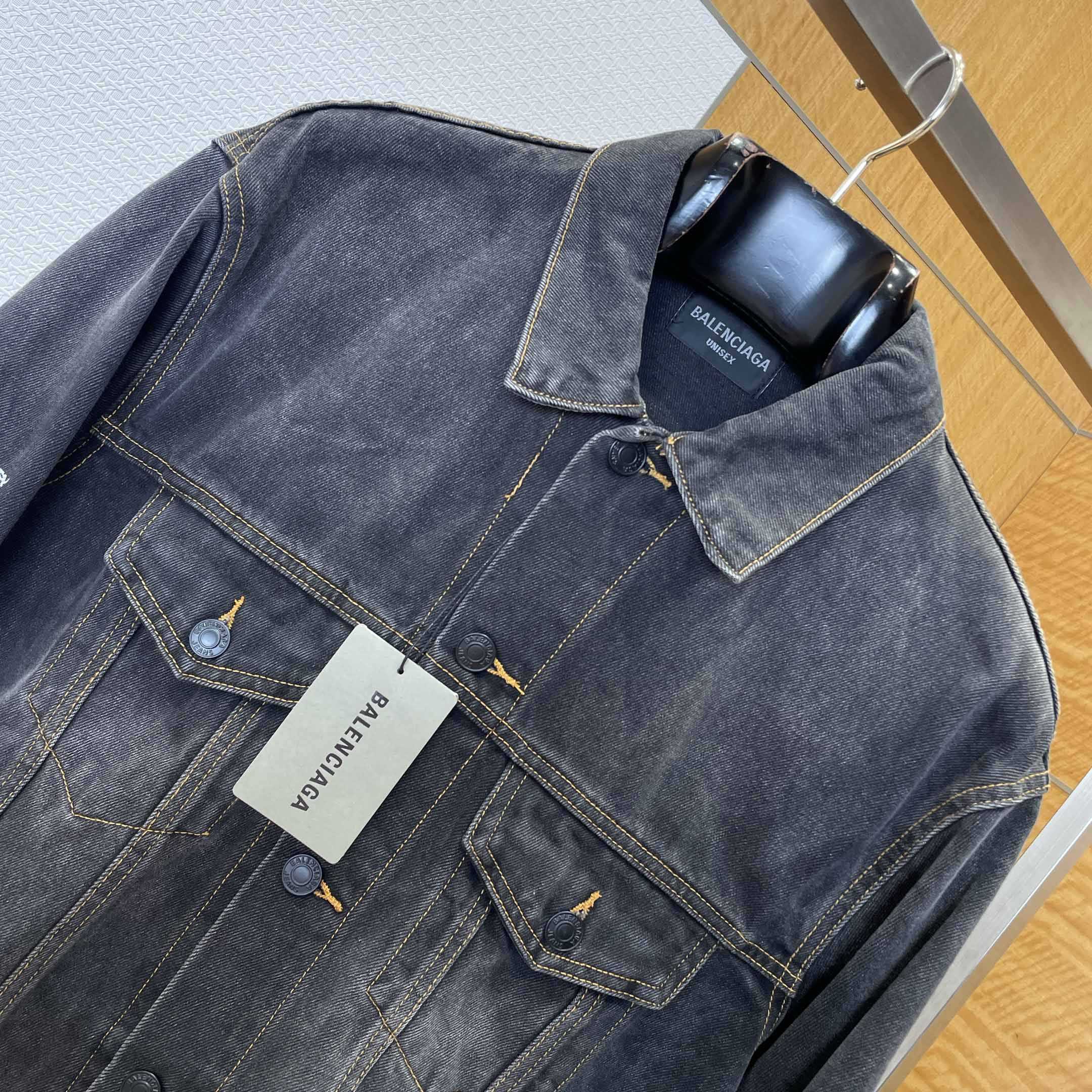Balenciaga Graffiti Denim Jacket - DesignerGu